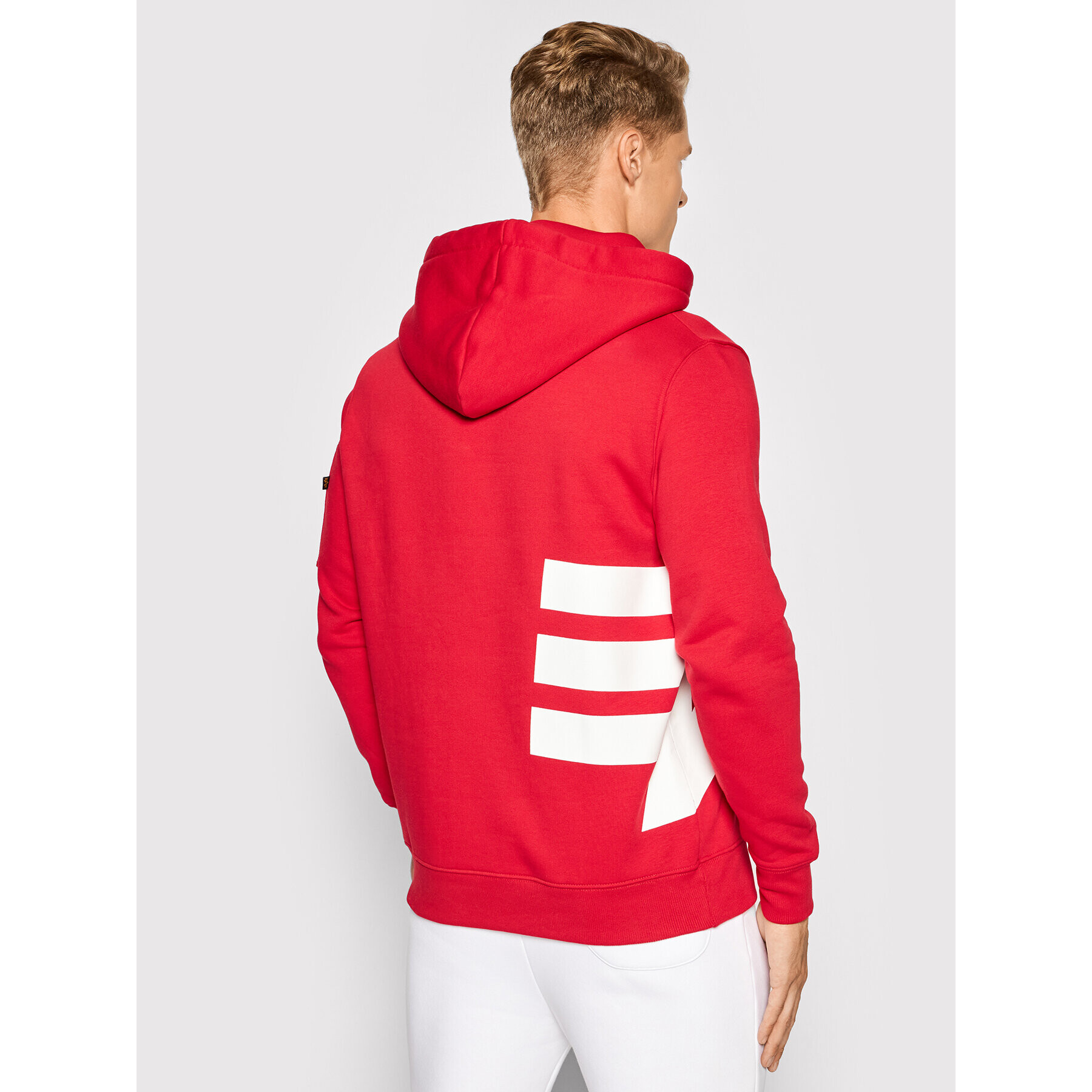 Alpha Industries Bluză Side Logo 118339 Roșu Regular Fit - Pled.ro