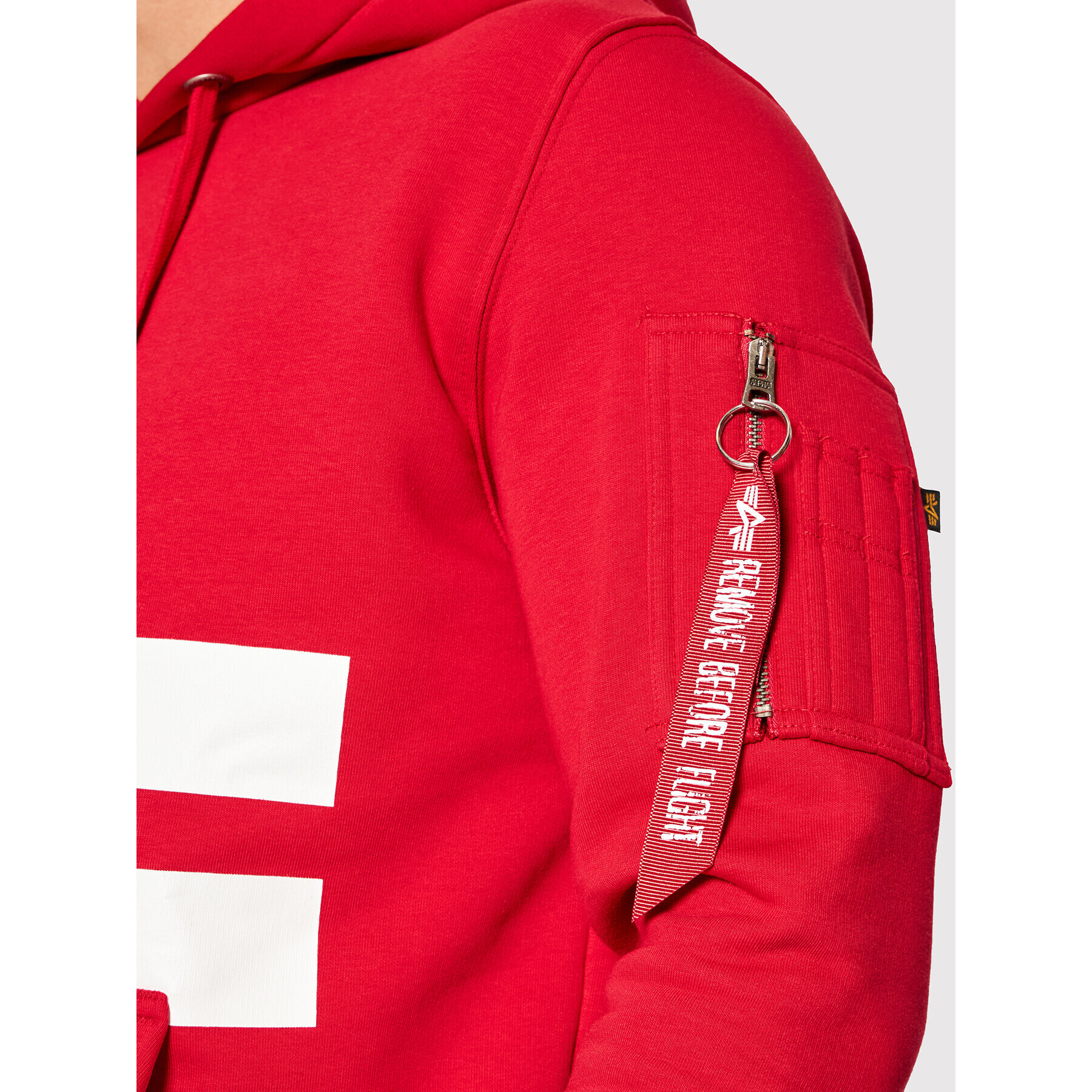 Alpha Industries Bluză Side Logo 118339 Roșu Regular Fit - Pled.ro