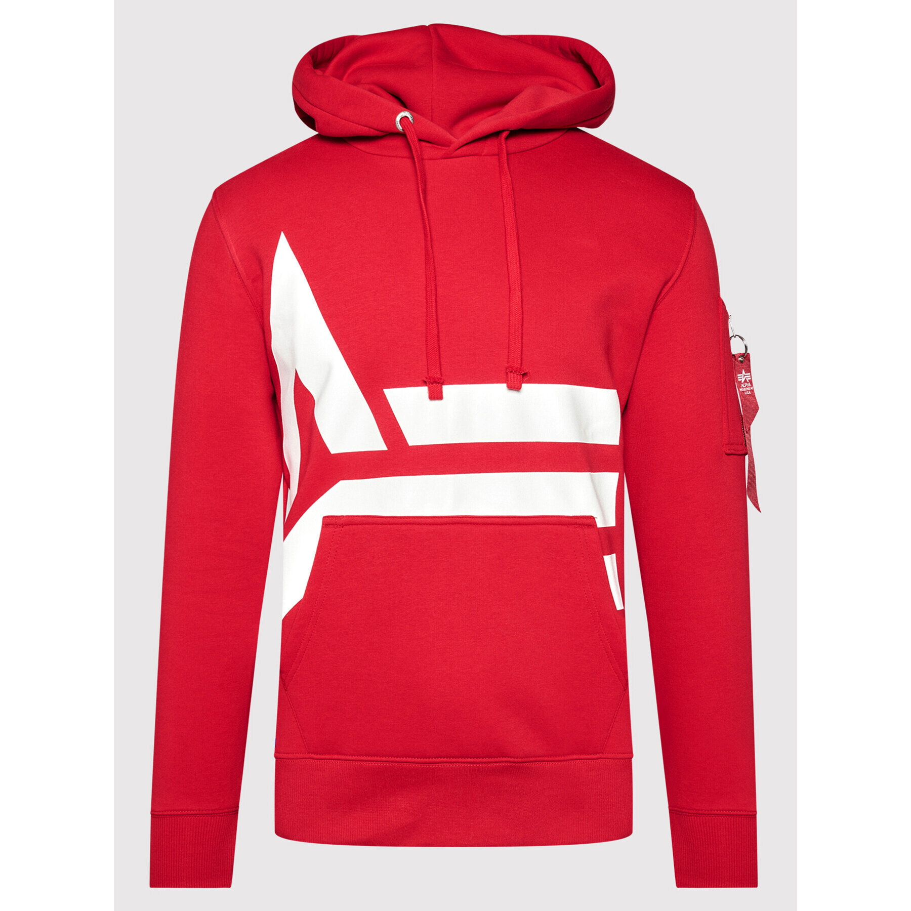 Alpha Industries Bluză Side Logo 118339 Roșu Regular Fit - Pled.ro