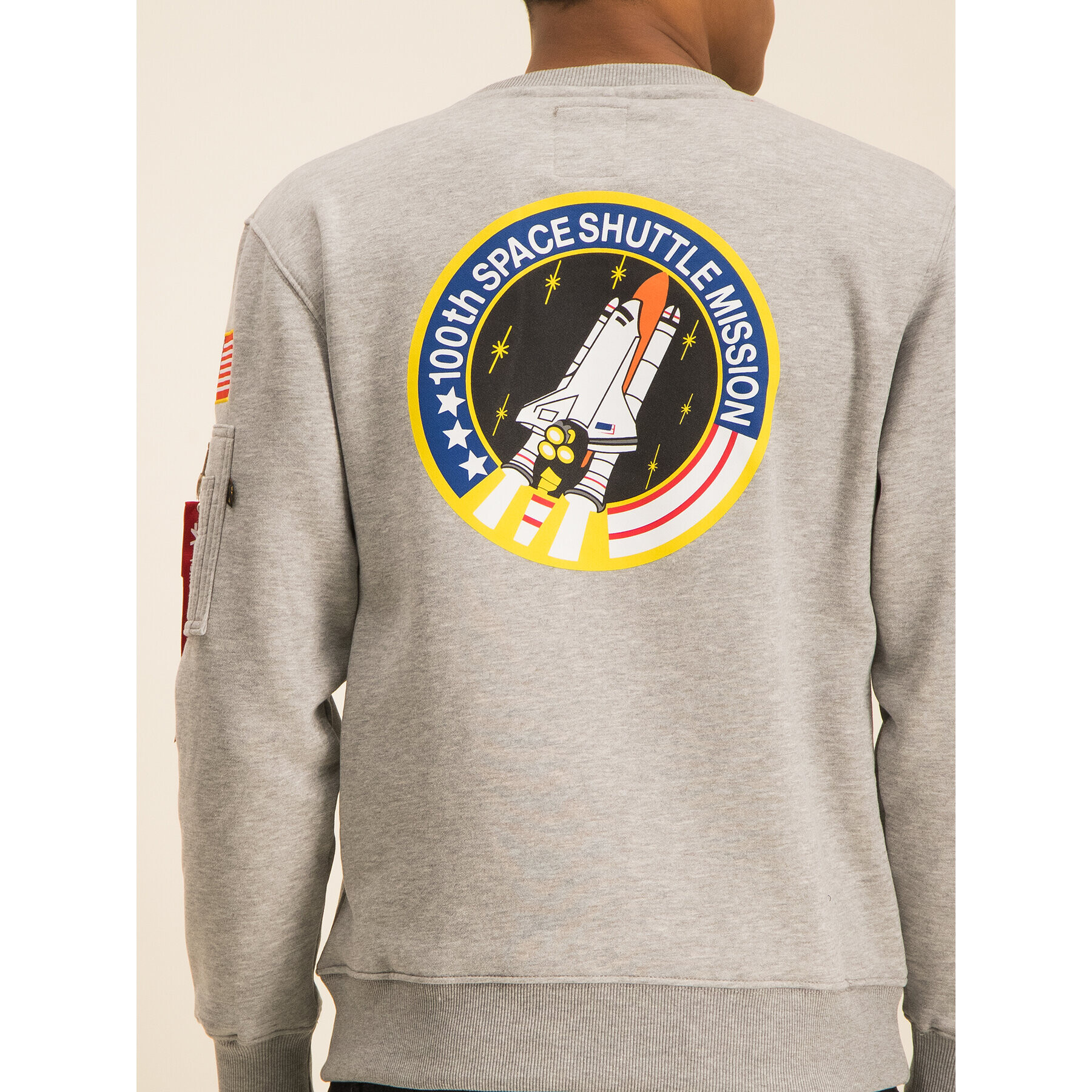 Alpha Industries Bluză Space Shuttle 178307 Gri Regular Fit - Pled.ro