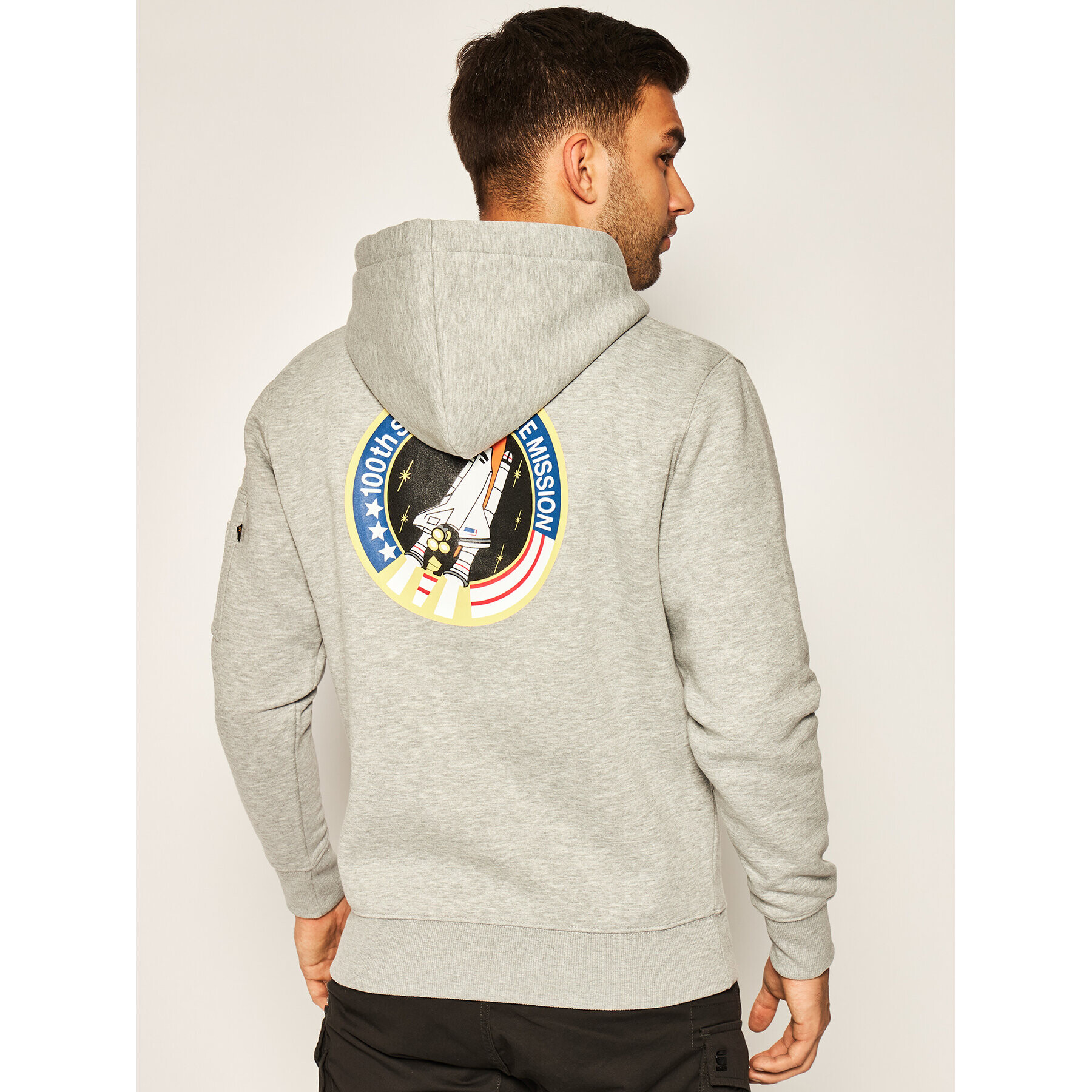 Alpha Industries Bluză Space Shuttle 178317 Gri Regular Fit - Pled.ro