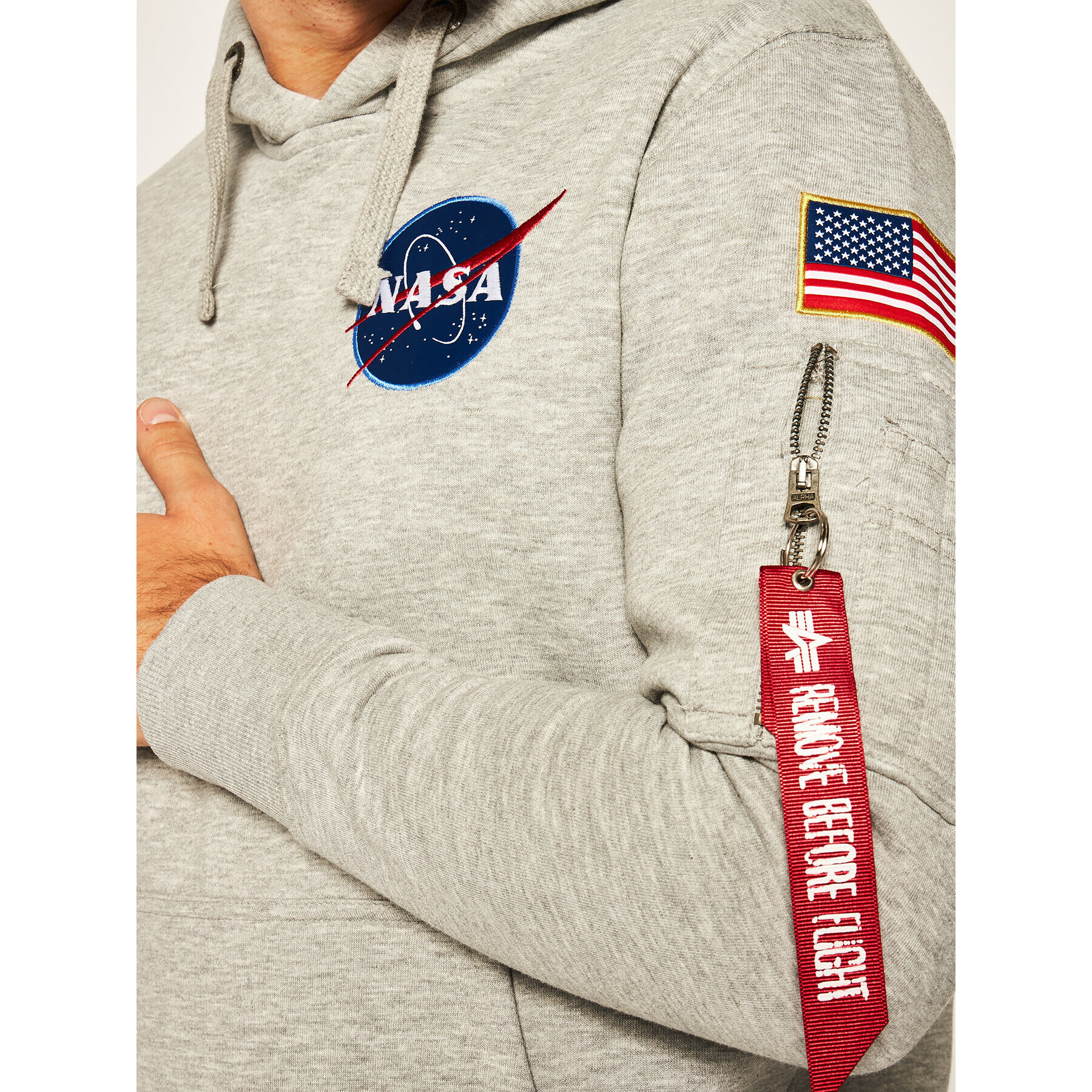 Alpha Industries Bluză Space Shuttle 178317 Gri Regular Fit - Pled.ro