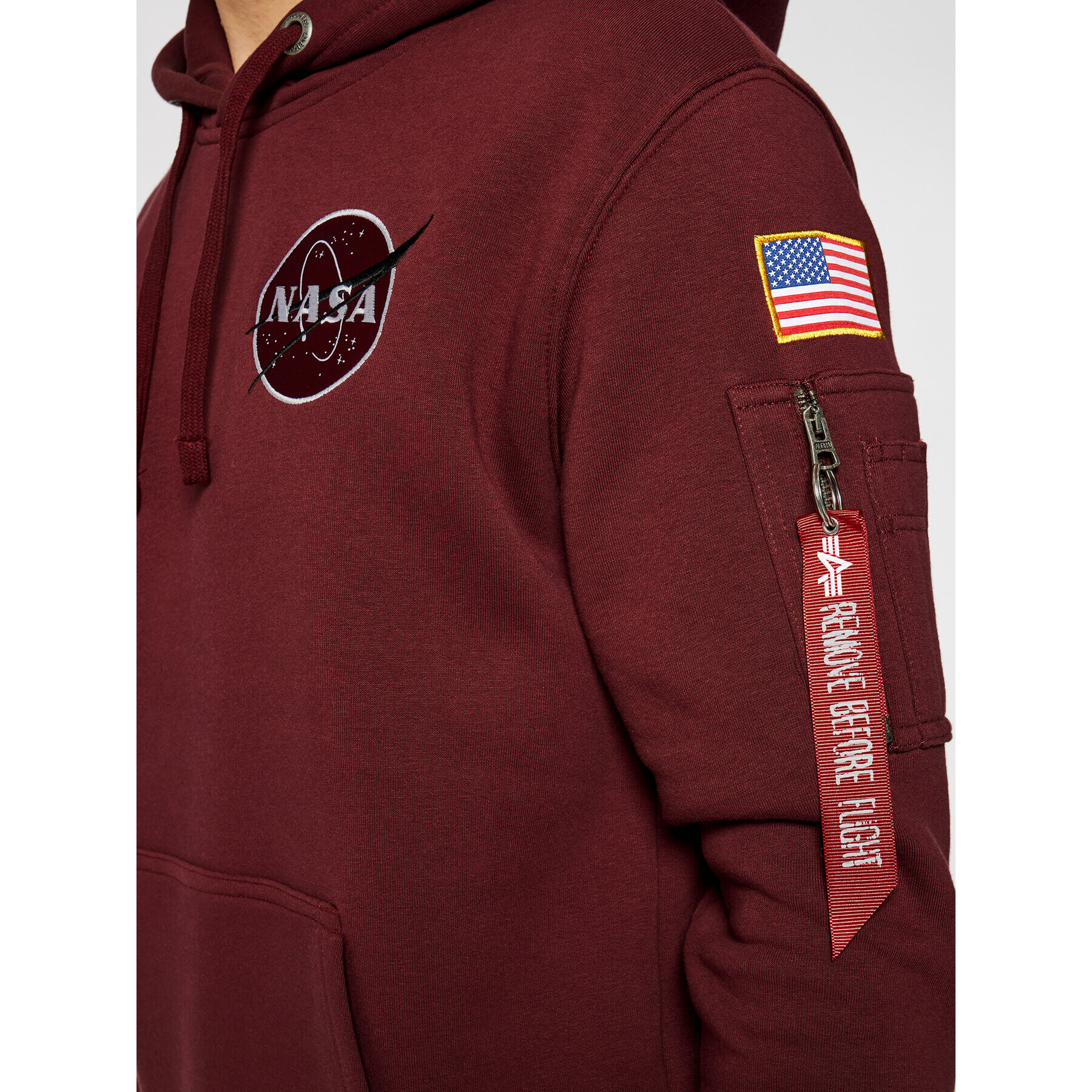 Alpha Industries Bluză Space Shuttle 178317 Vișiniu Regular Fit - Pled.ro