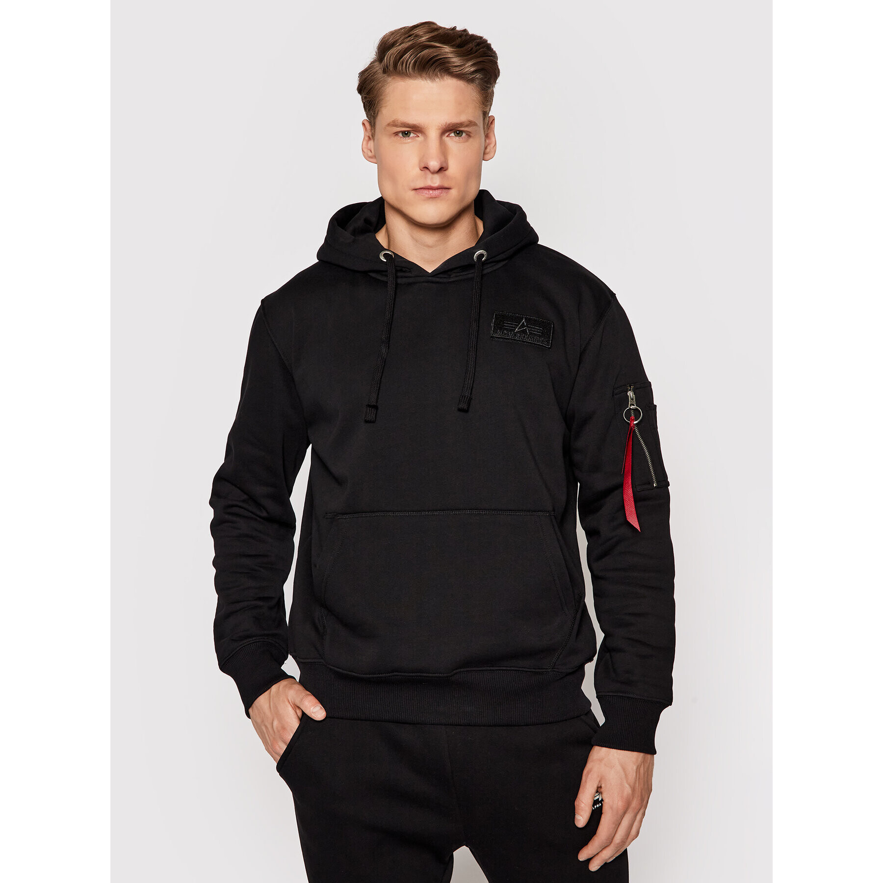 Alpha Industries Bluză Stripe 178314 Negru Regular Fit - Pled.ro