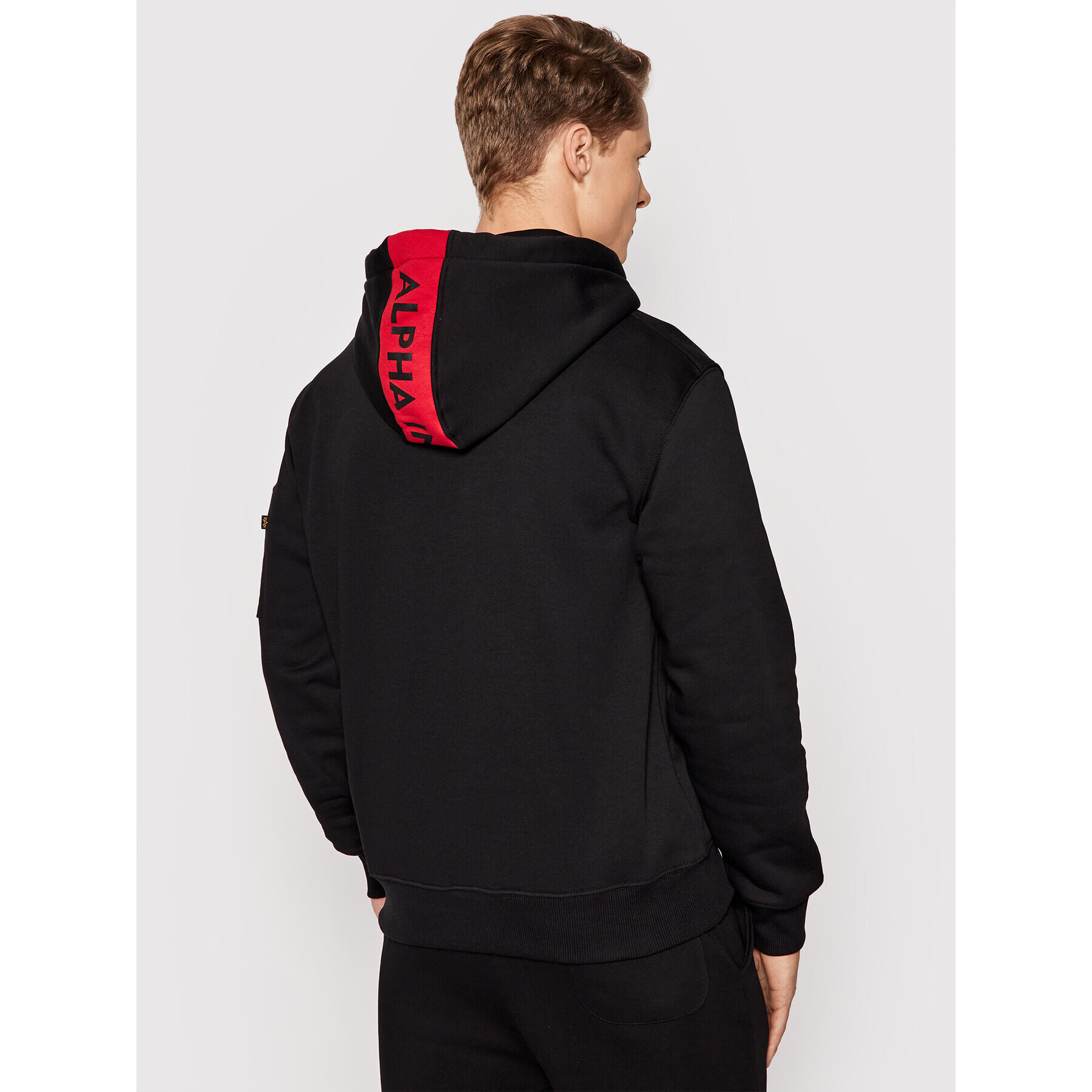 Alpha Industries Bluză Stripe 178314 Negru Regular Fit - Pled.ro