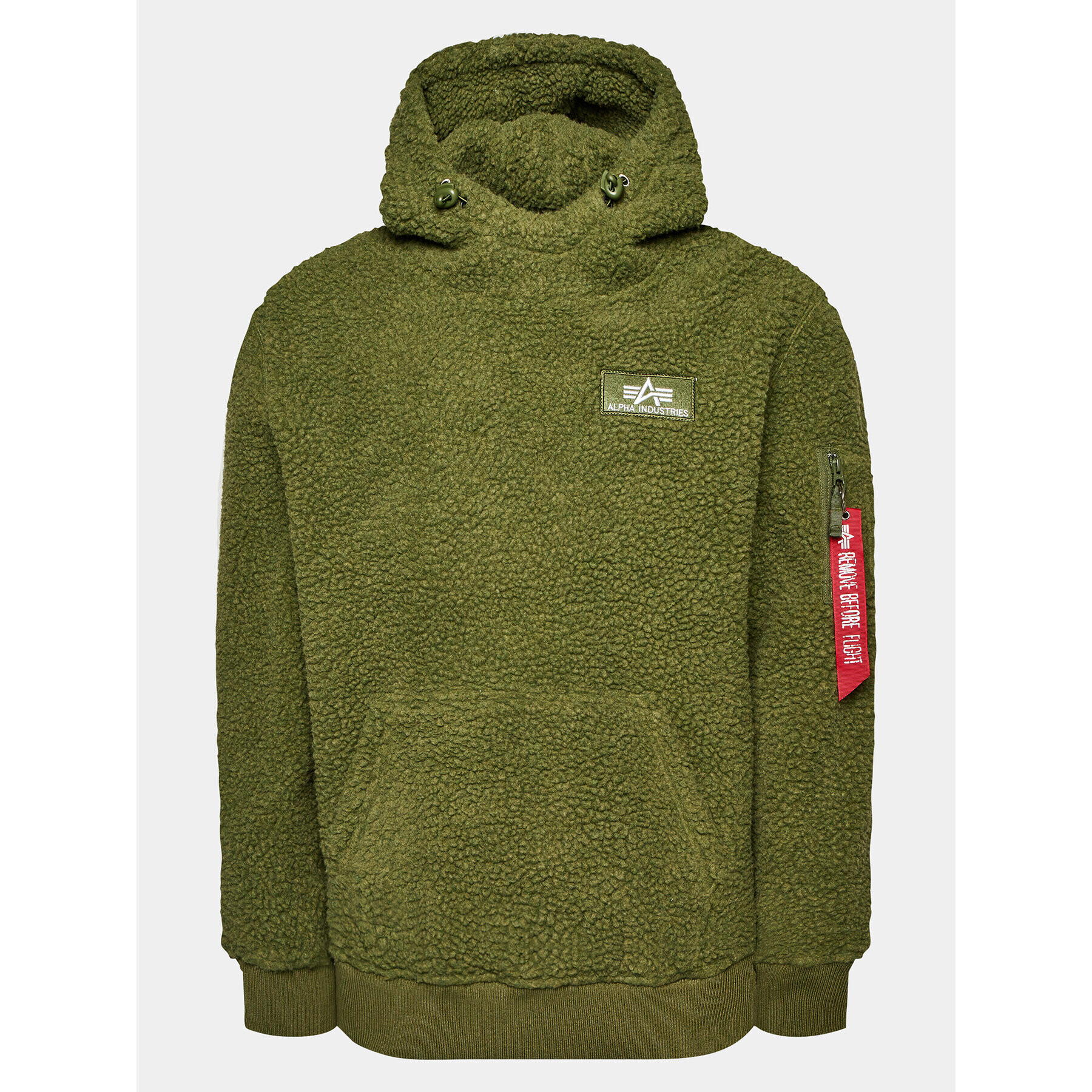 Alpha Industries Bluză Teddy 118330 Verde Regular Fit - Pled.ro