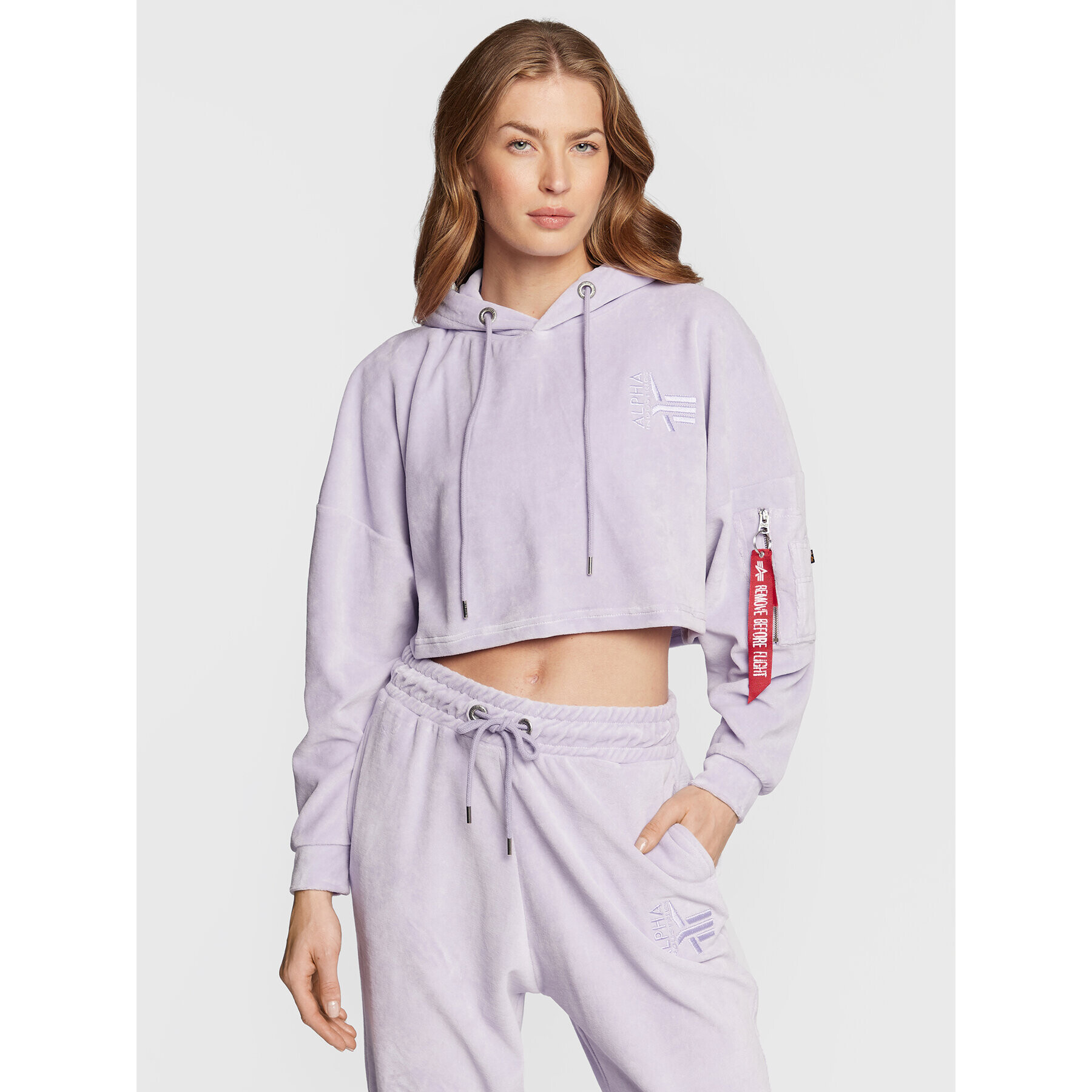 Alpha Industries Bluză 108041 Violet Oversize - Pled.ro