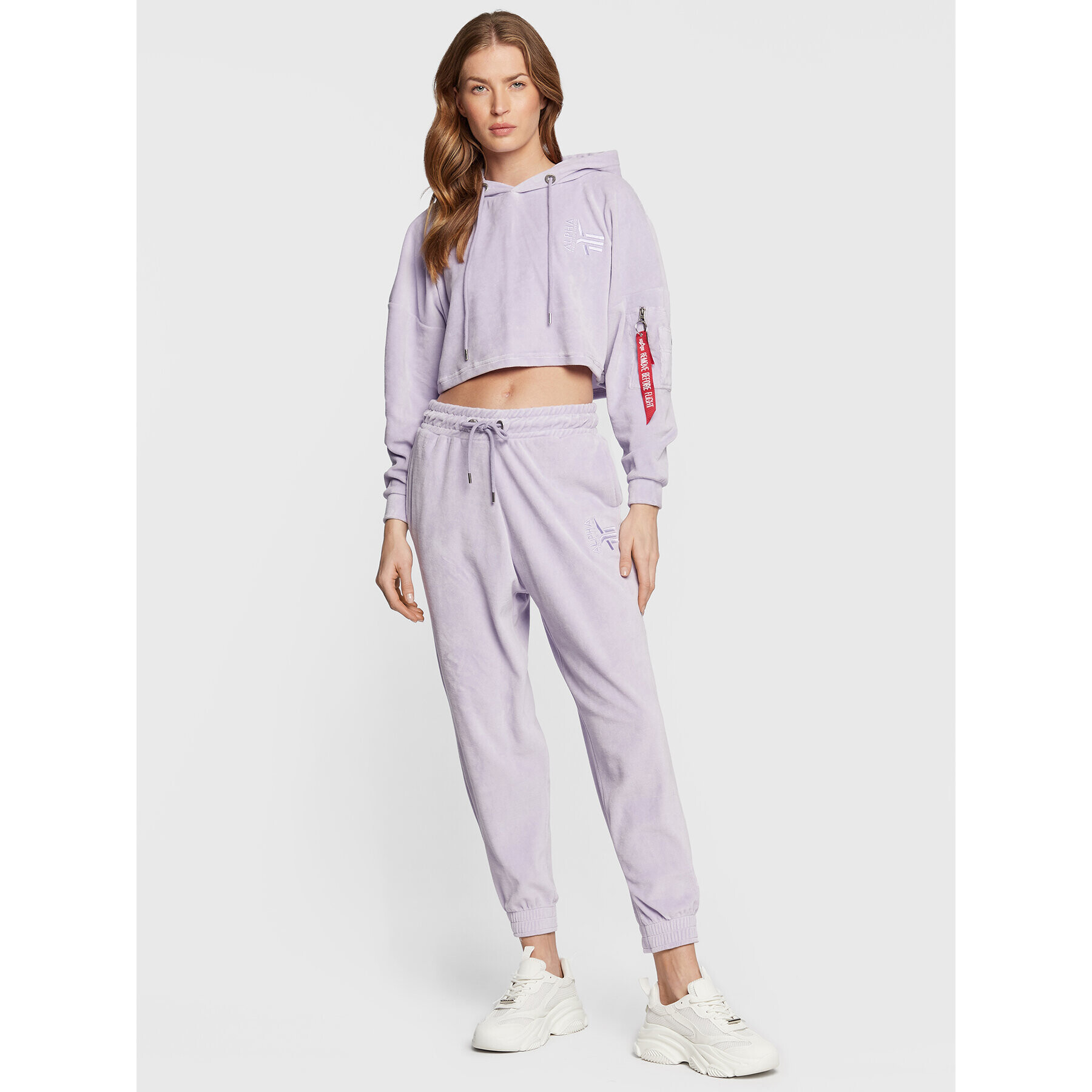 Alpha Industries Bluză 108041 Violet Oversize - Pled.ro