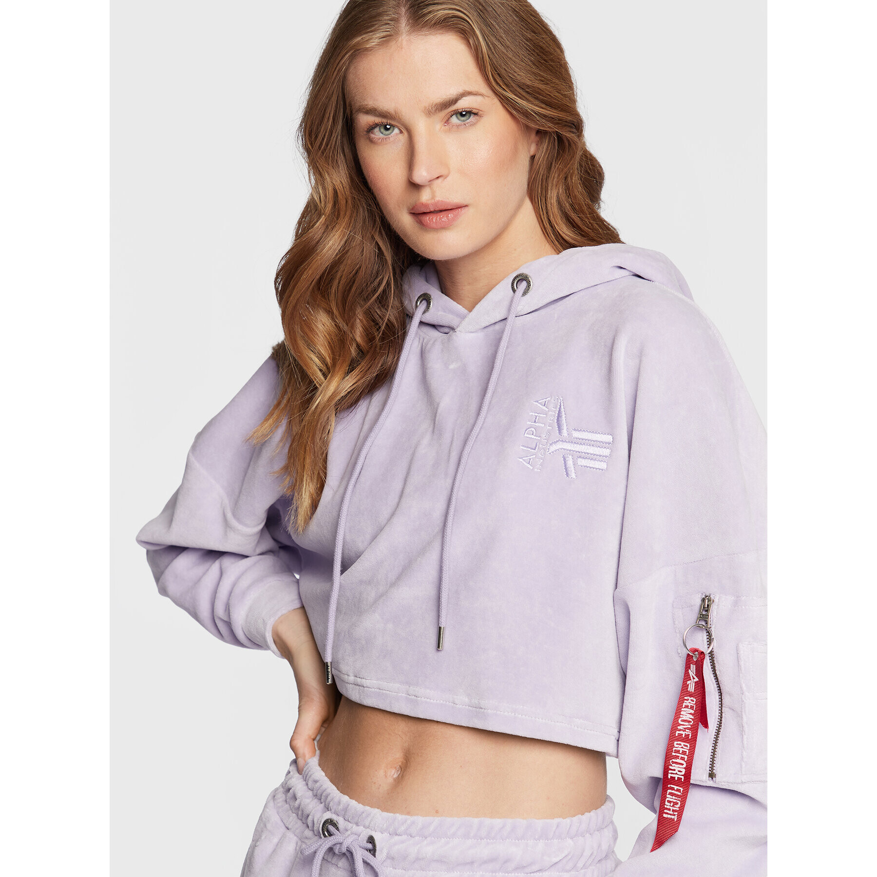 Alpha Industries Bluză 108041 Violet Oversize - Pled.ro