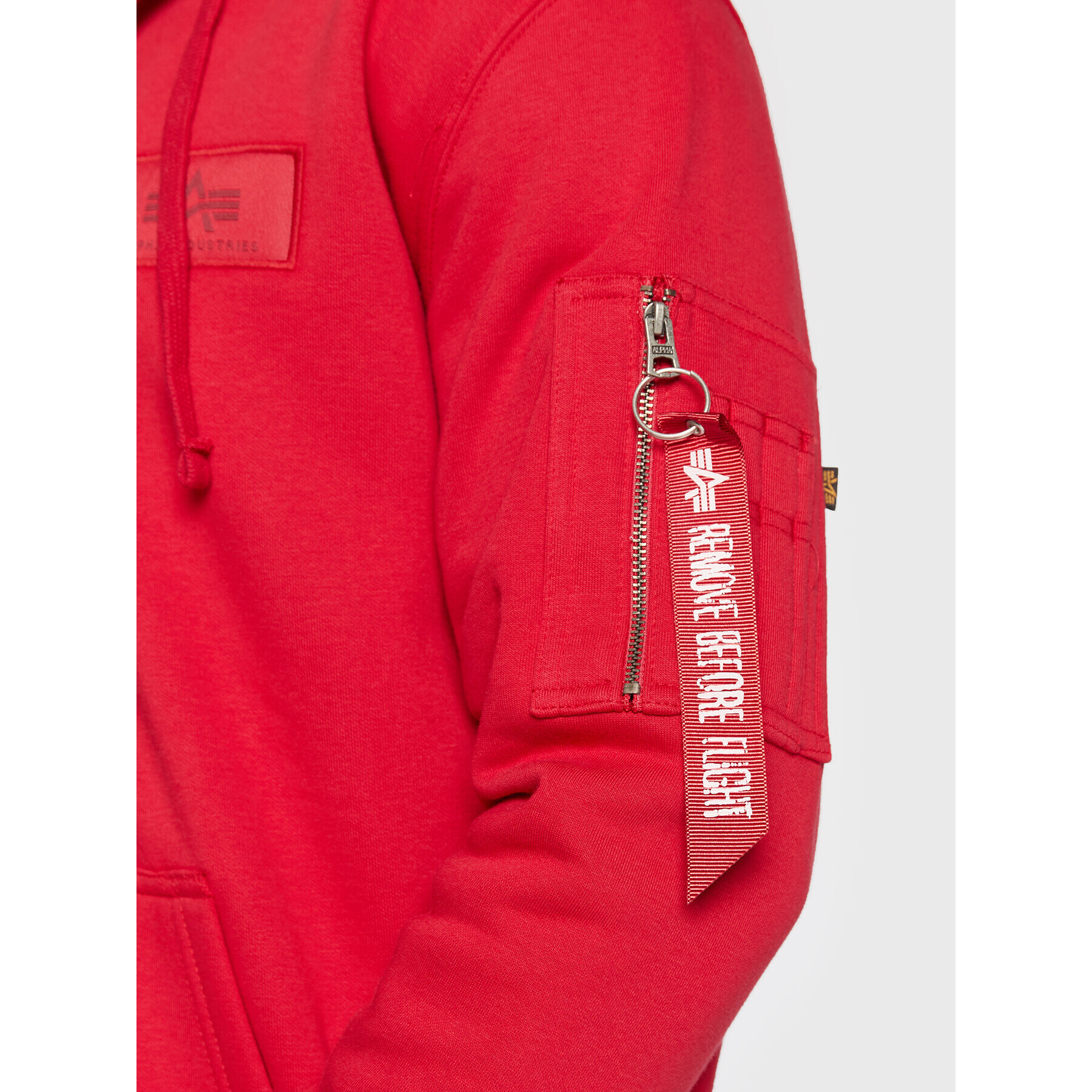 Alpha Industries Bluză Back Print Zip 128342 Roșu Regular Fit - Pled.ro