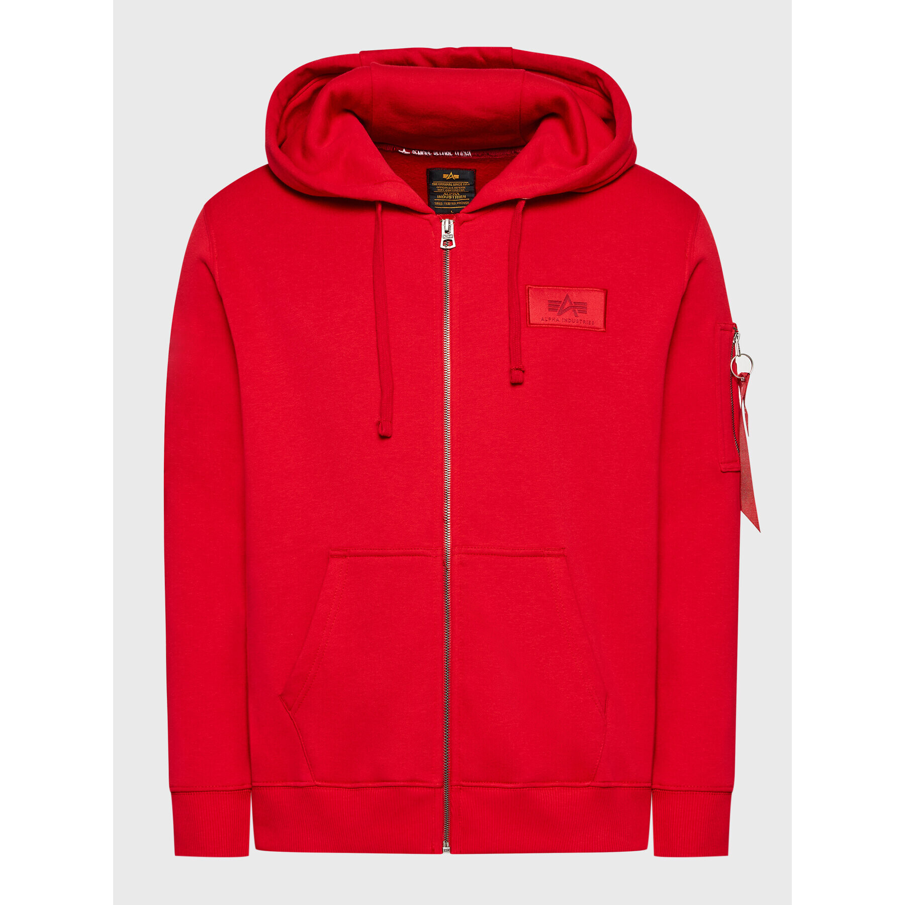 Alpha Industries Bluză Back Print Zip 128342 Roșu Regular Fit - Pled.ro