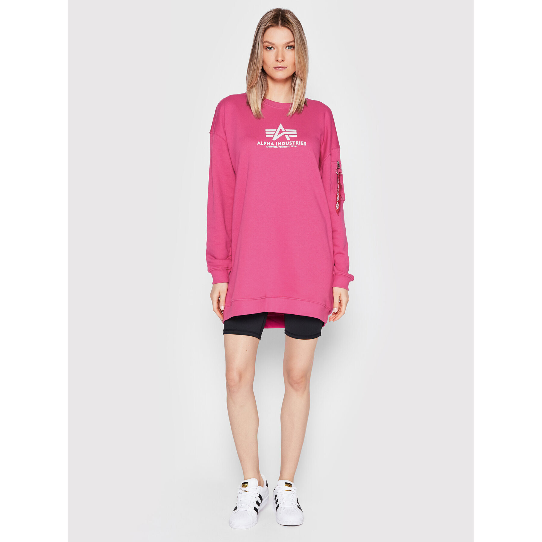 Alpha Industries Bluză Basic 128053 Roz Oversize - Pled.ro