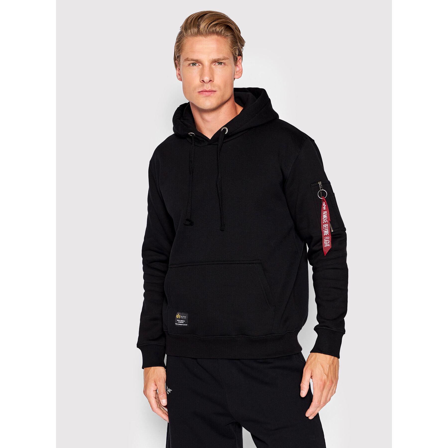 Alpha Industries Bluză Fighter Squadron 108331 Negru Regular Fit - Pled.ro