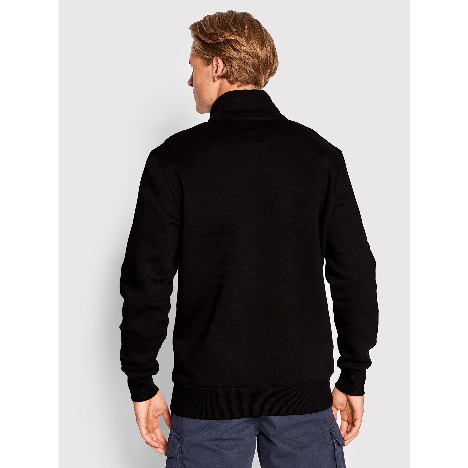 Alpha Industries Bluză Half Zip 108308 Negru Regular Fit - Pled.ro