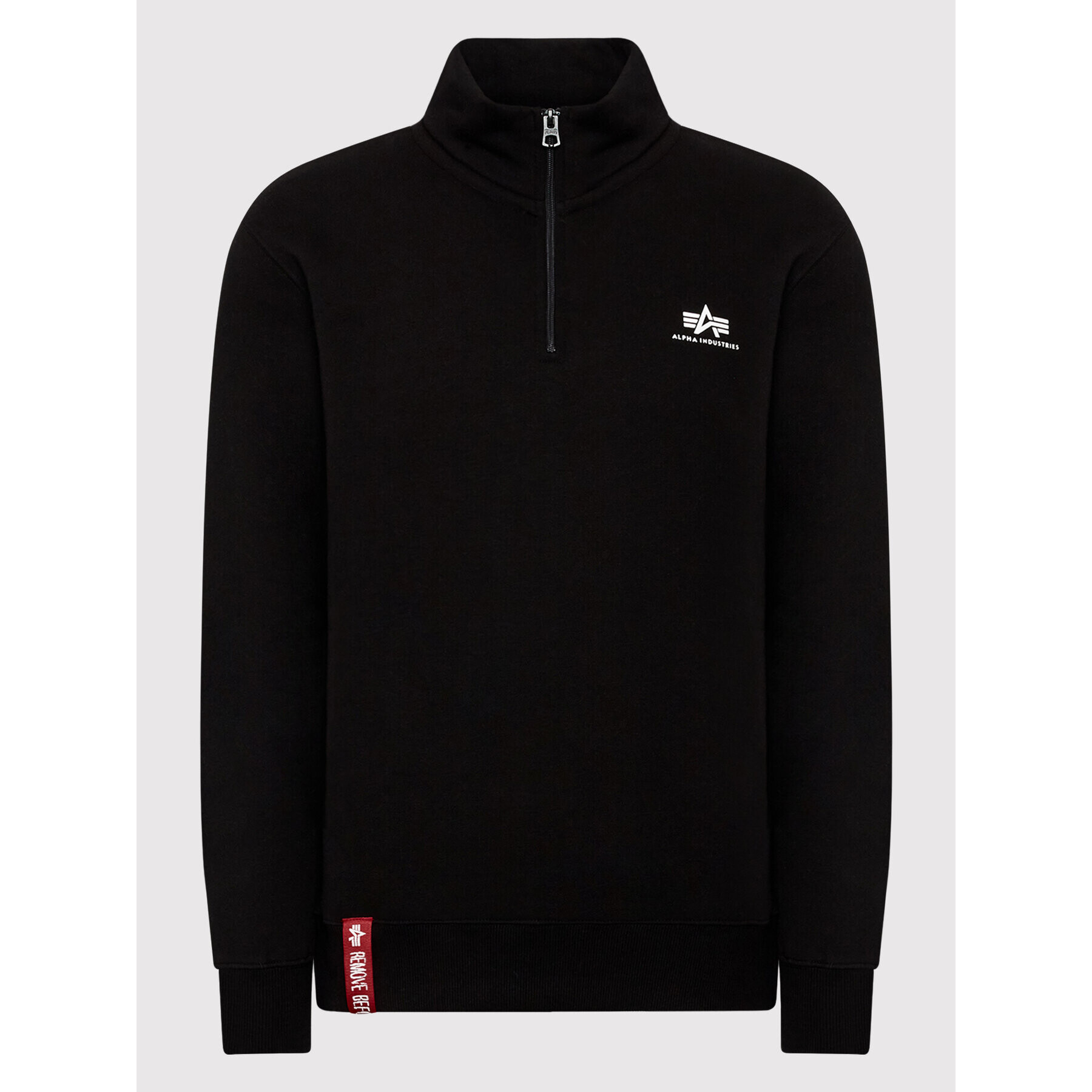 Alpha Industries Bluză Half Zip 108308 Negru Regular Fit - Pled.ro