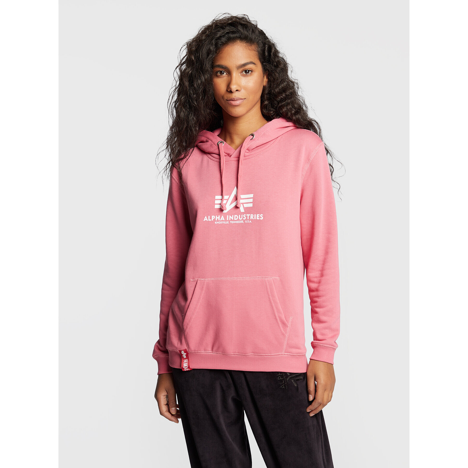 Alpha Industries Bluză New Basic 196032 Roz Regular Fit - Pled.ro