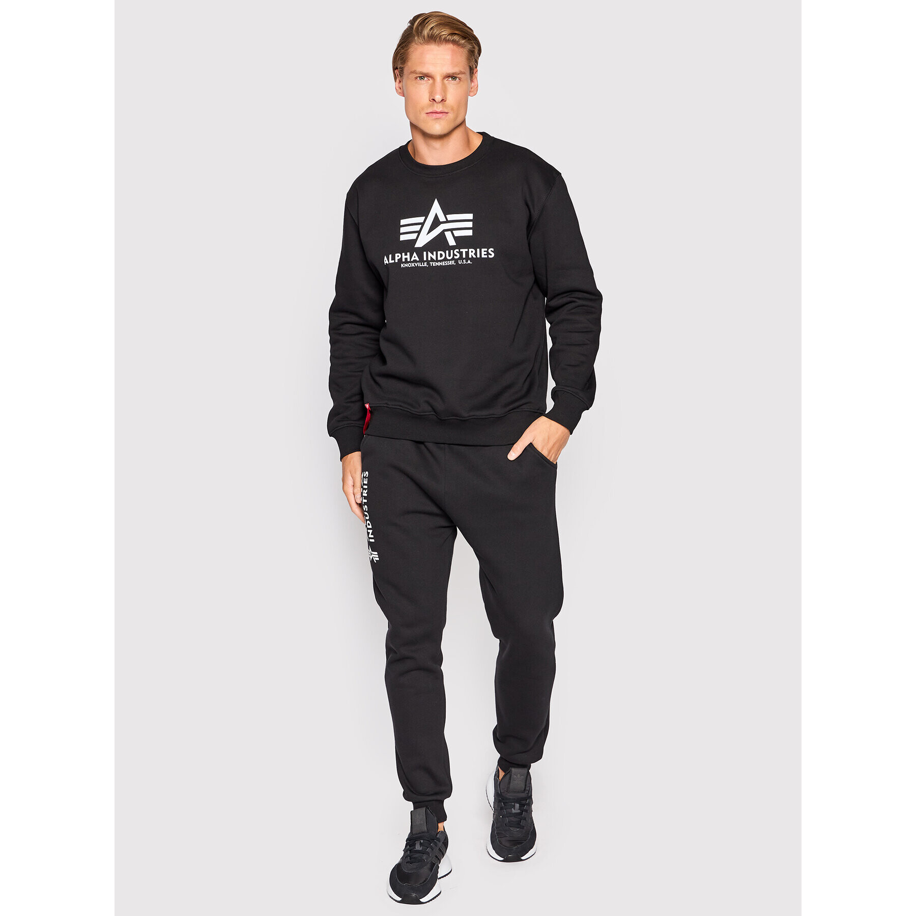 Alpha Industries Bluză Reflective Print 178302RP Negru Regular Fit - Pled.ro