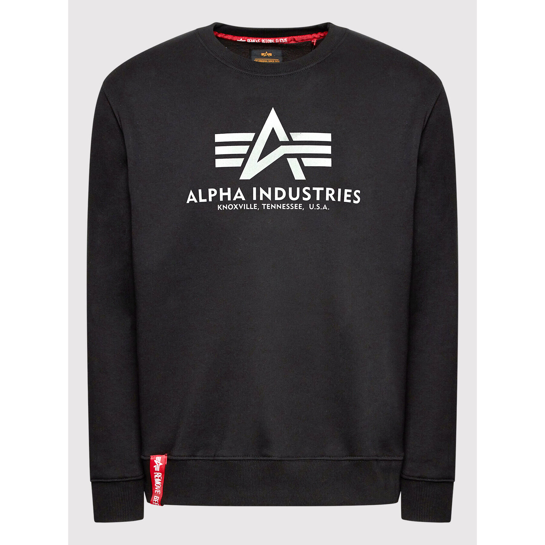 Alpha Industries Bluză Reflective Print 178302RP Negru Regular Fit - Pled.ro