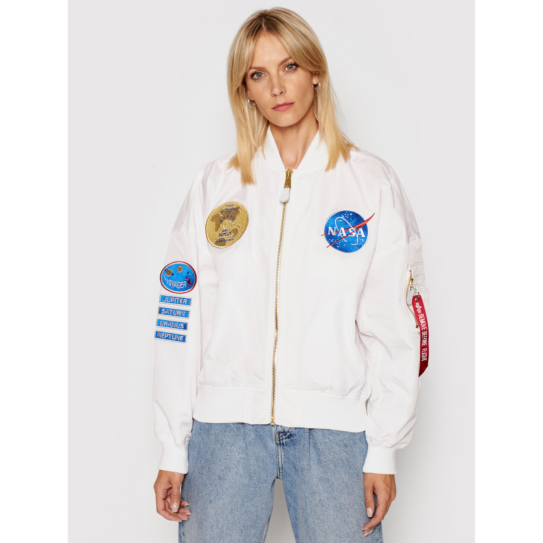 Alpha Industries Geacă bomber 116005 Alb Oversize - Pled.ro