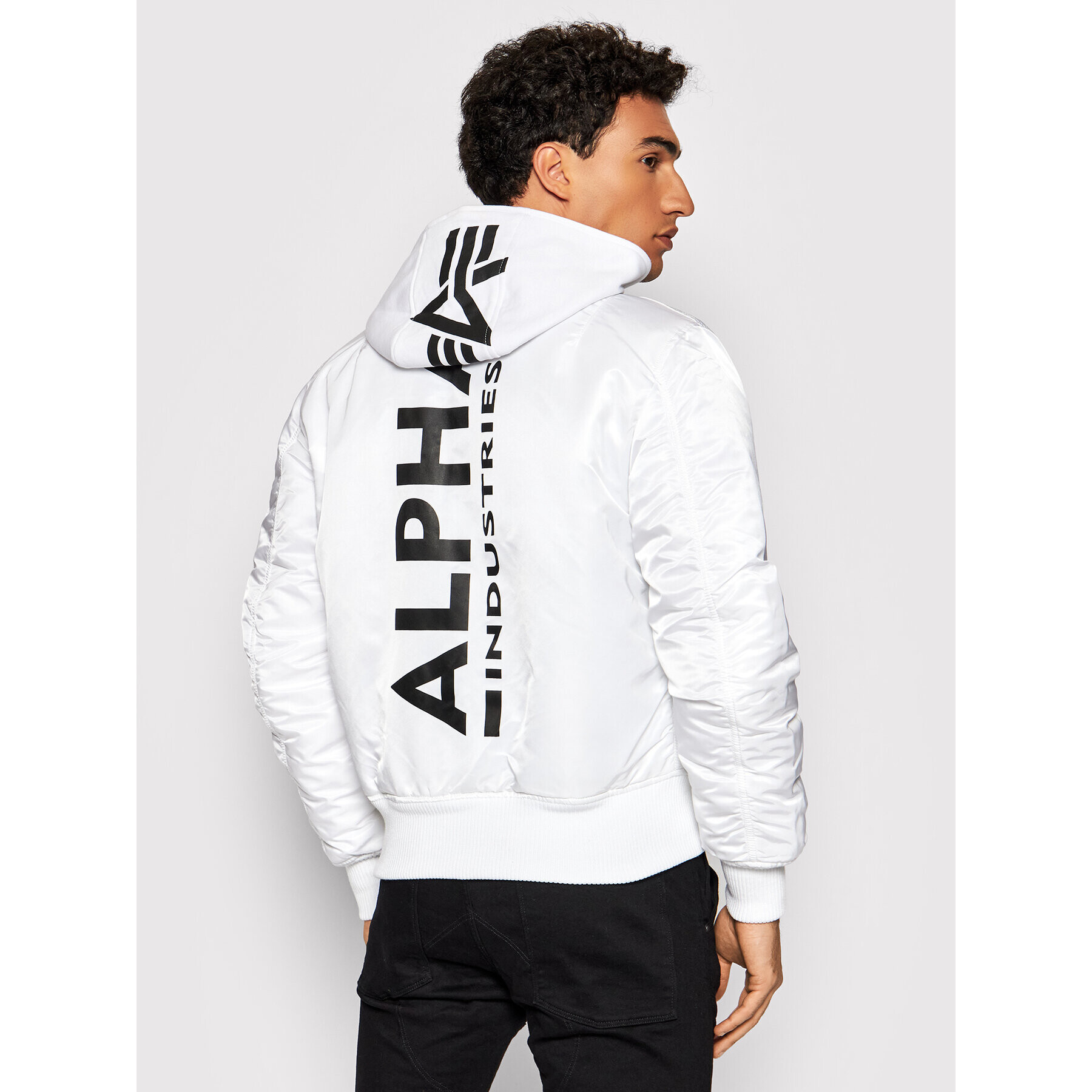 Alpha Industries Geacă bomber Back Print 128113 Alb Regular Fit - Pled.ro