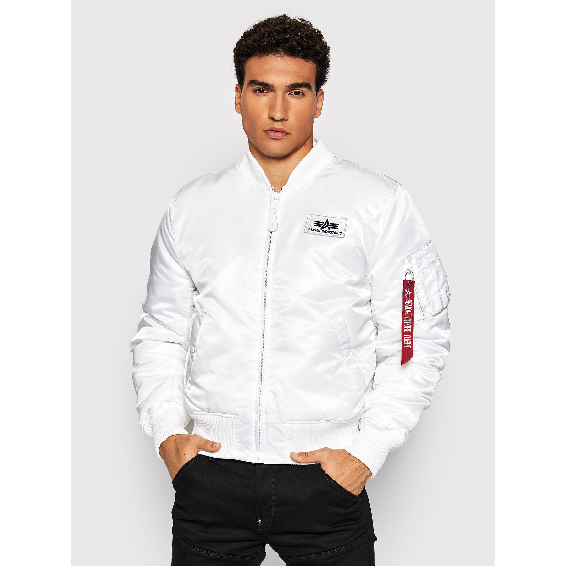 Alpha Industries Geacă bomber Back Print 128113 Alb Regular Fit - Pled.ro