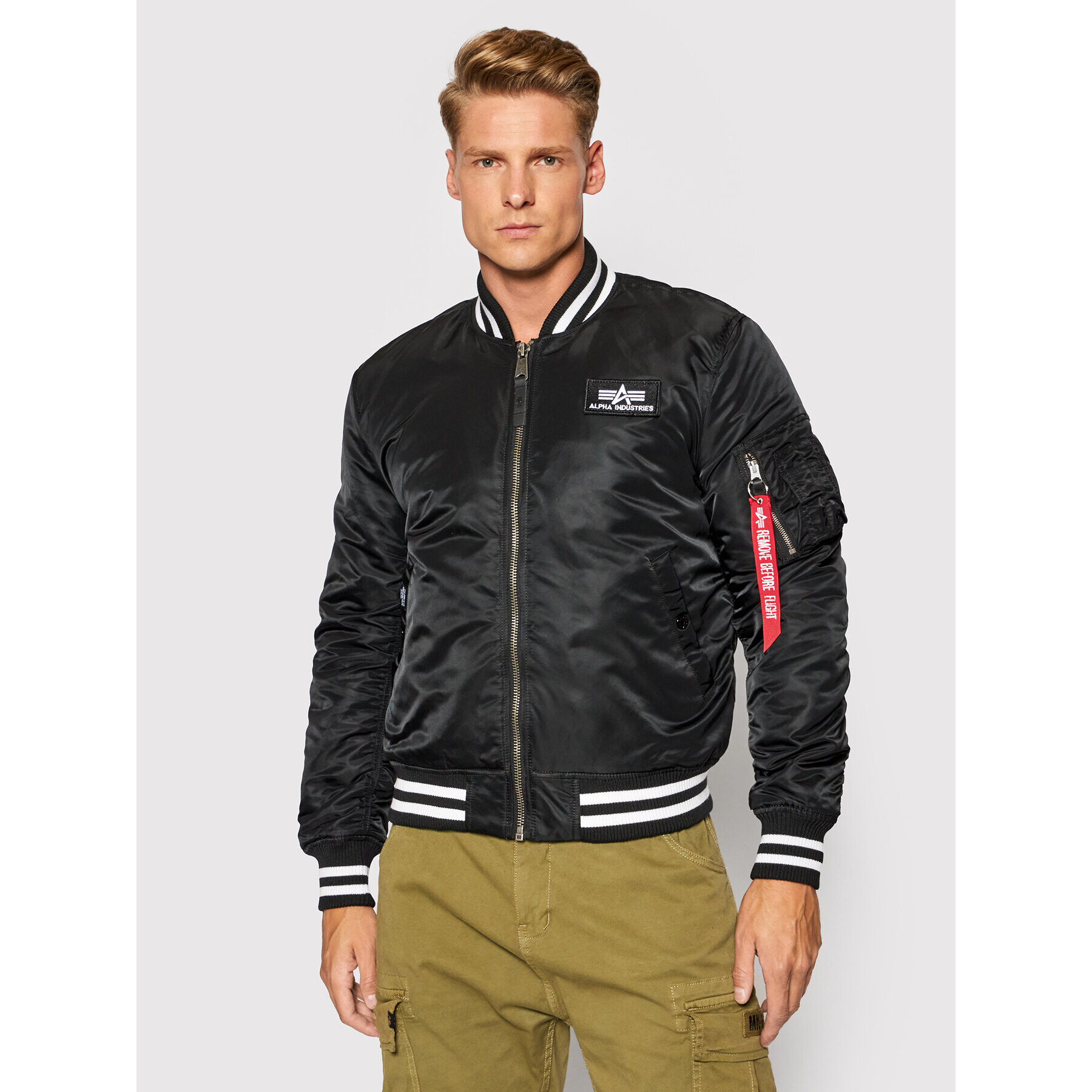 Alpha Industries Geacă bomber College 118112 Negru Regular Fit - Pled.ro