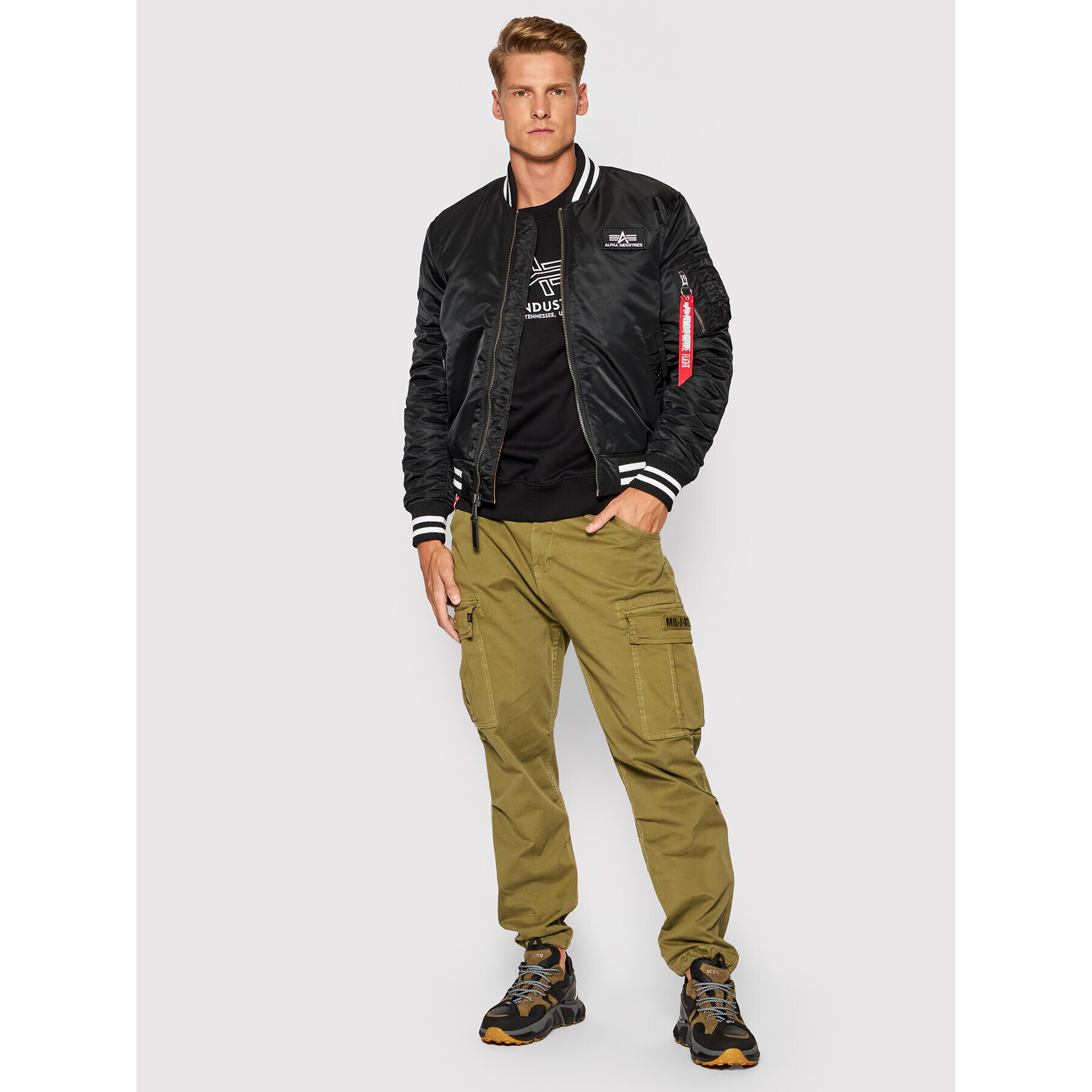 Alpha Industries Geacă bomber College 118112 Negru Regular Fit - Pled.ro