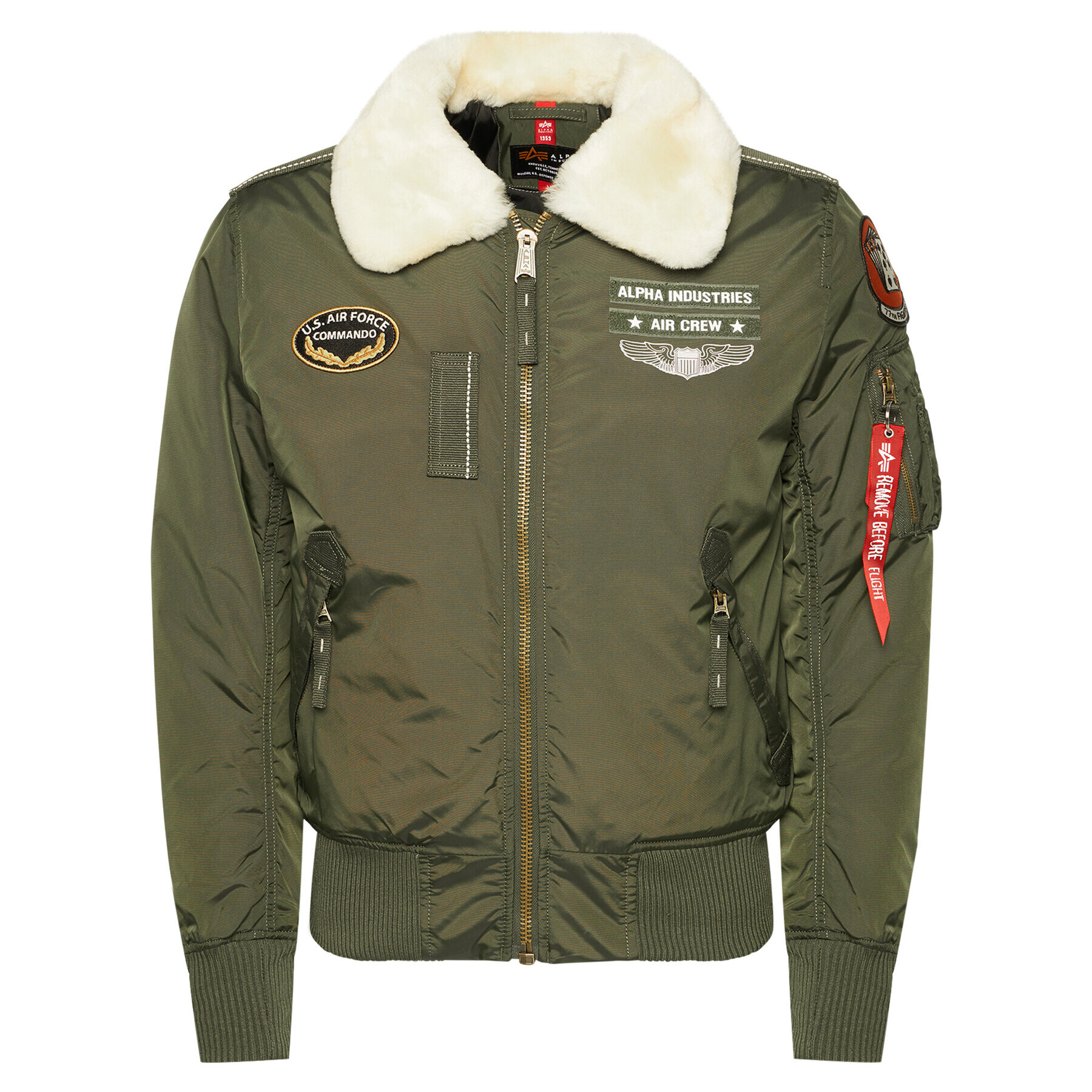 Alpha Industries Geacă bomber Injector III Air Force 198113 Verde Slim Fit - Pled.ro