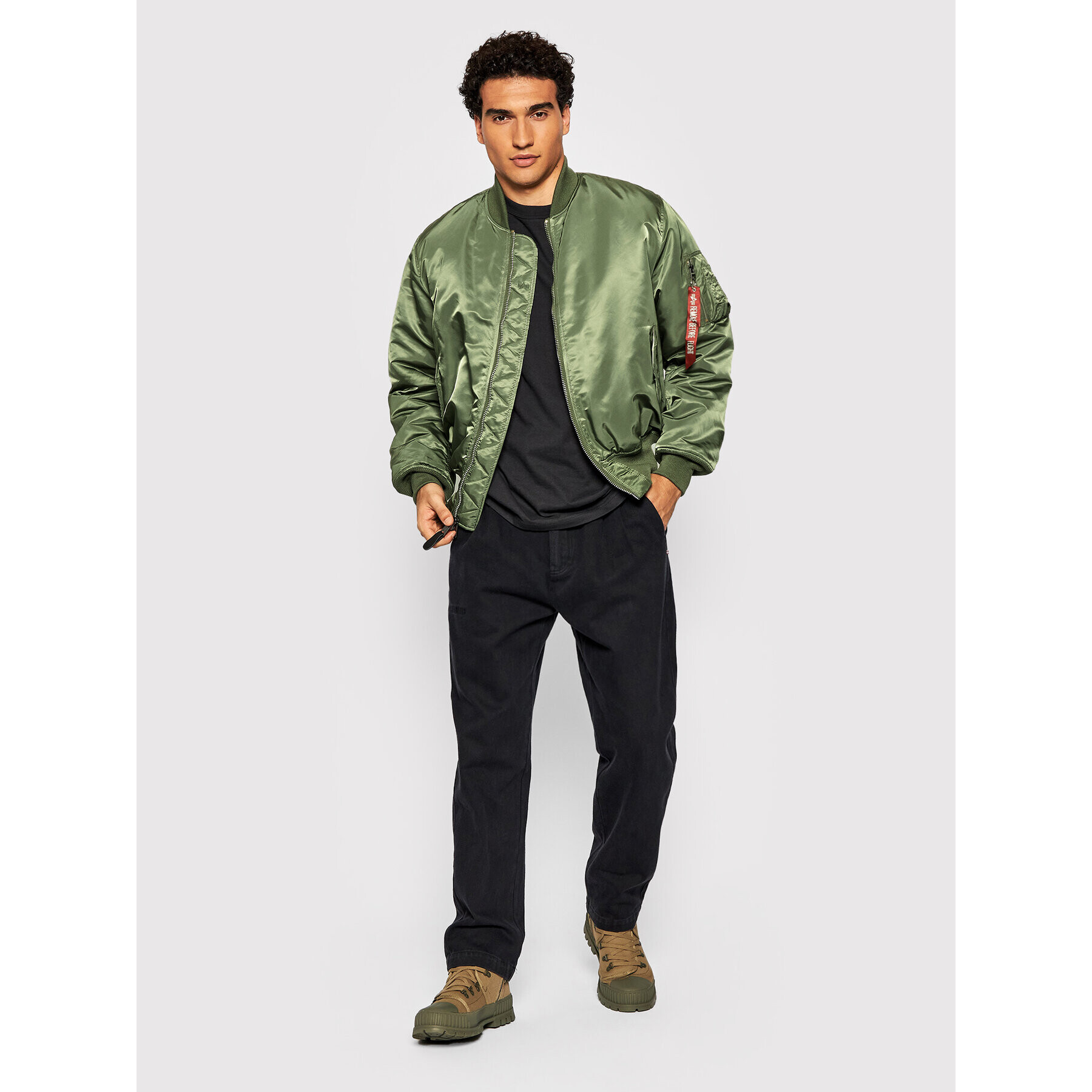 Alpha Industries Geacă bomber Ma-1 100101 Verde Regular Fit - Pled.ro