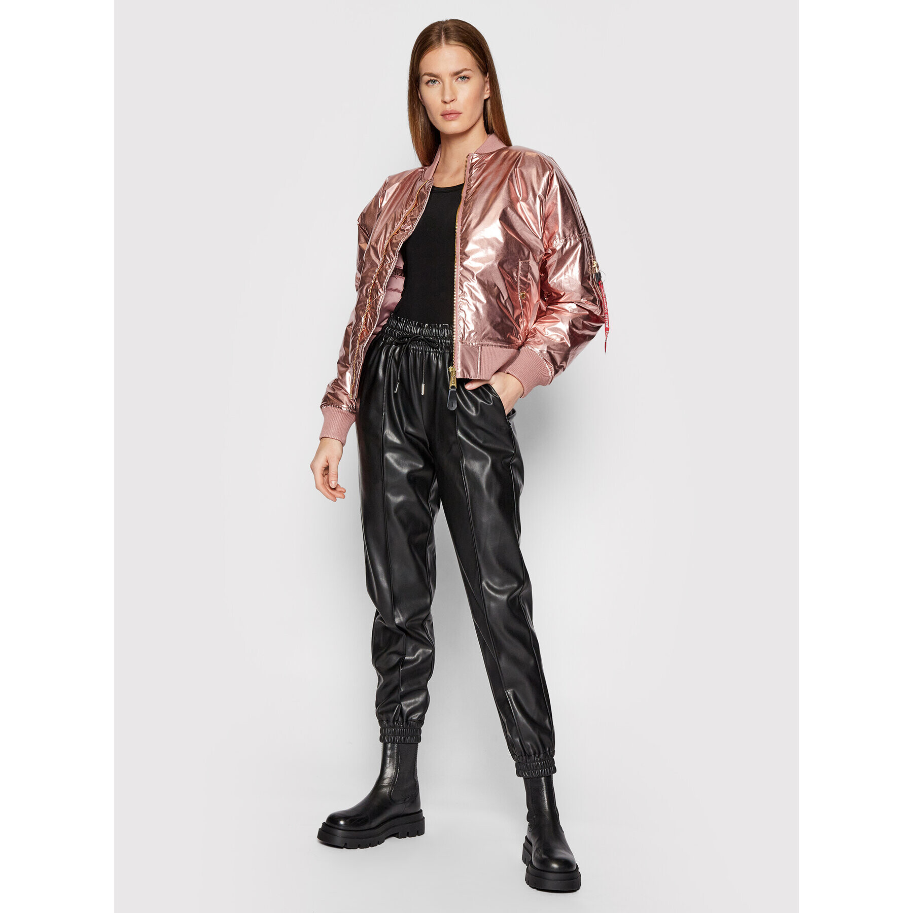 Alpha Industries Geacă bomber Ma-1 128001MF Roz Oversize - Pled.ro