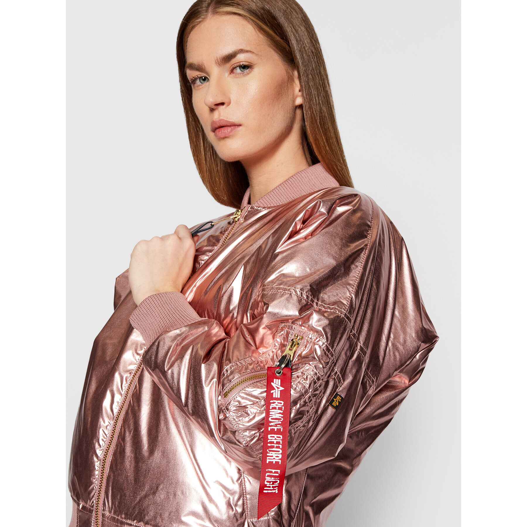 Alpha Industries Geacă bomber Ma-1 128001MF Roz Oversize - Pled.ro