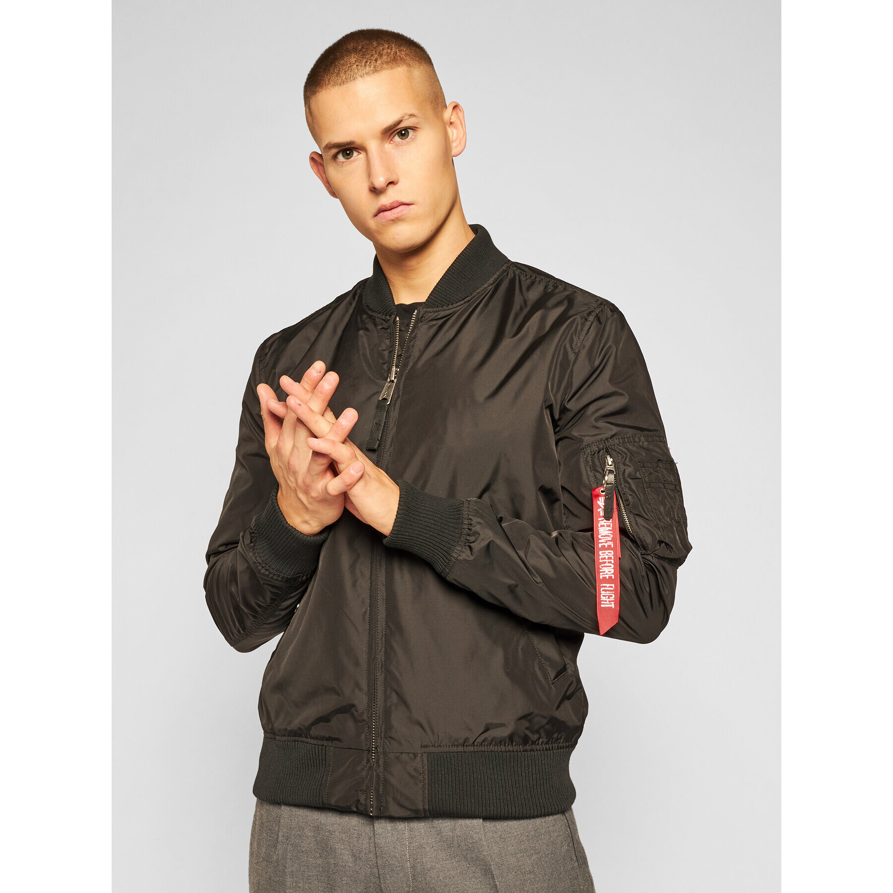 Alpha Industries Geacă bomber Ma-1 191103 Negru Regular Fit - Pled.ro