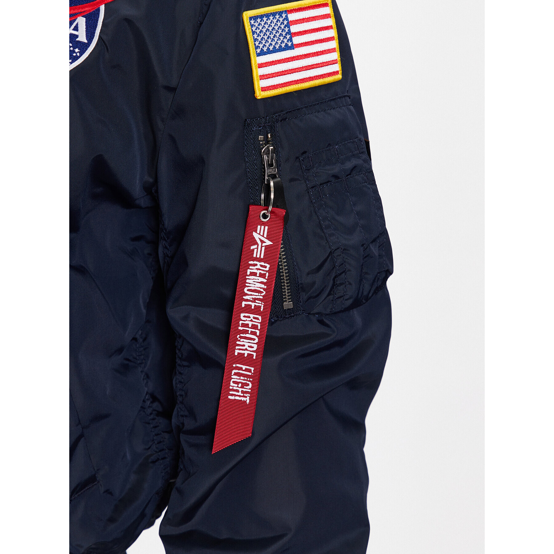 Alpha Industries Geacă bomber MA-1 Zip Hood Apollo 136106 Albastru Regular Fit - Pled.ro