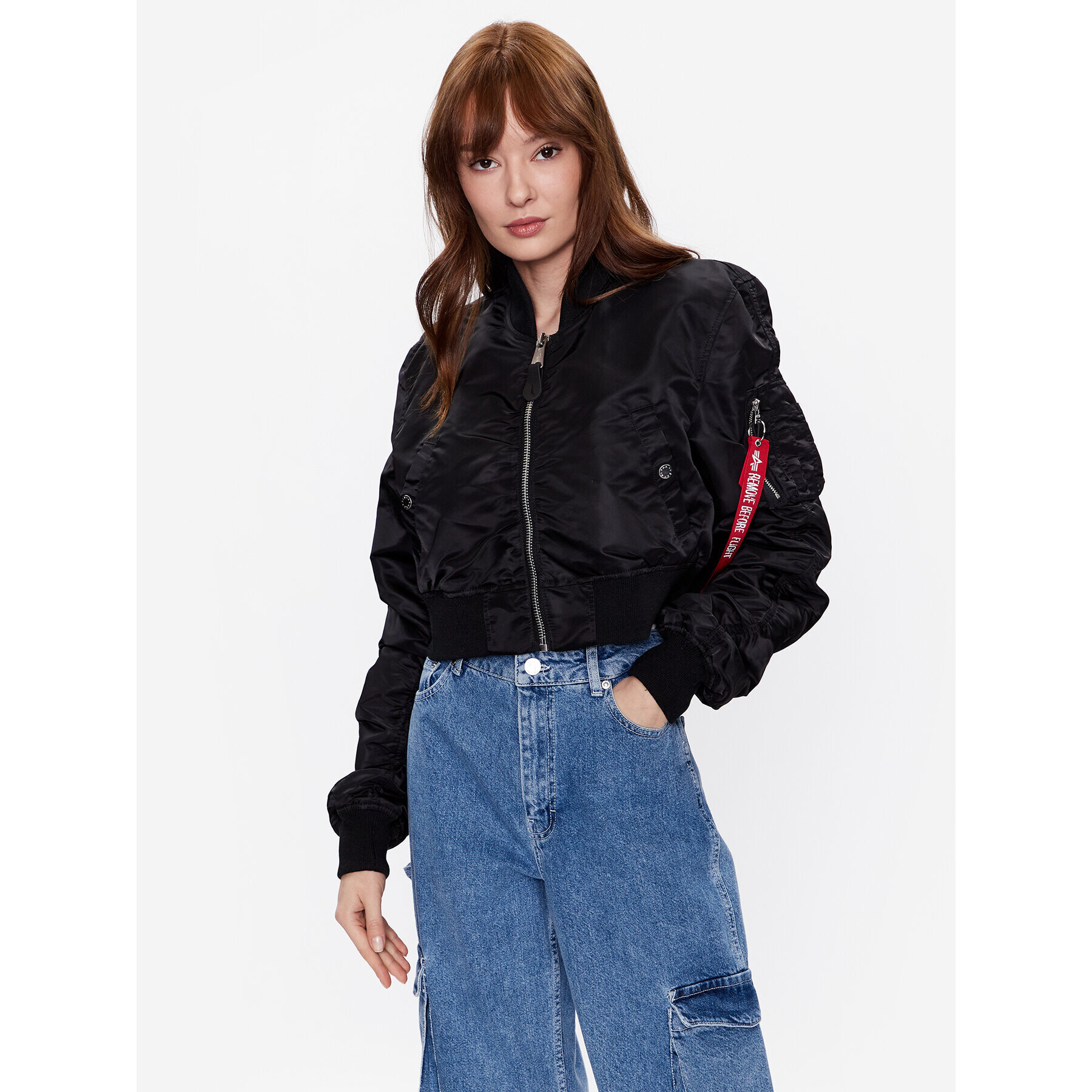 Alpha Industries Geacă bomber MA-1 136008 Negru Loose Fit - Pled.ro