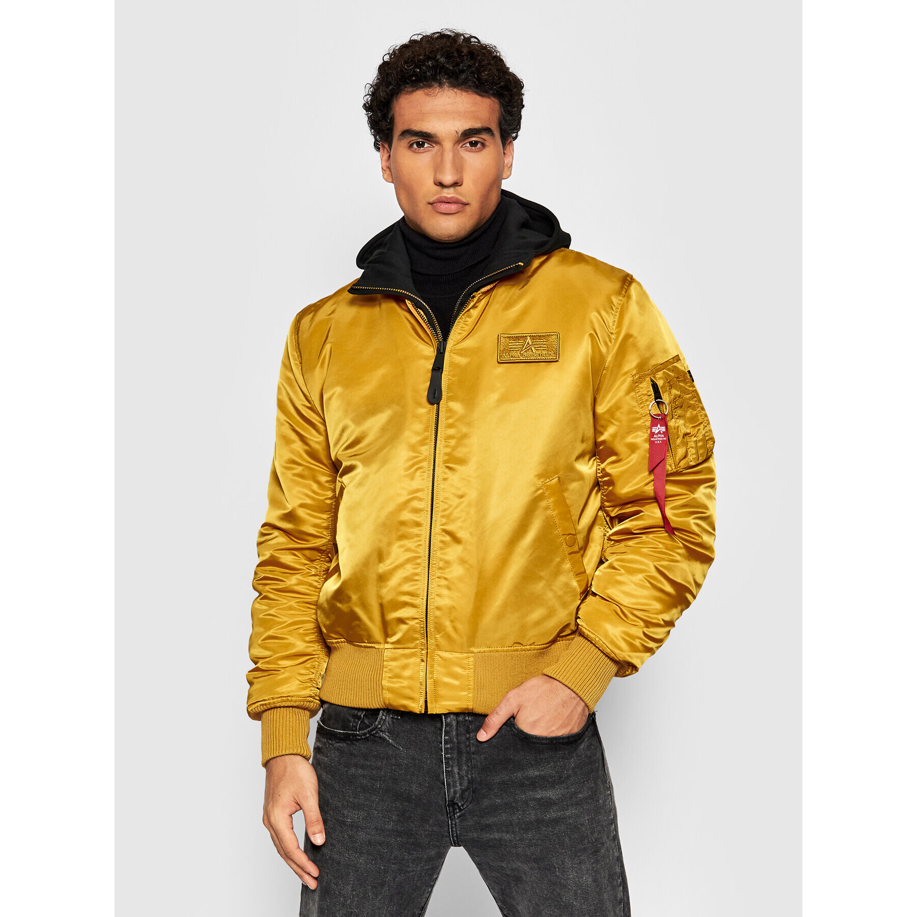 Alpha Industries Geacă bomber Ma-1 D-Tec 183110 Galben Regular Fit - Pled.ro