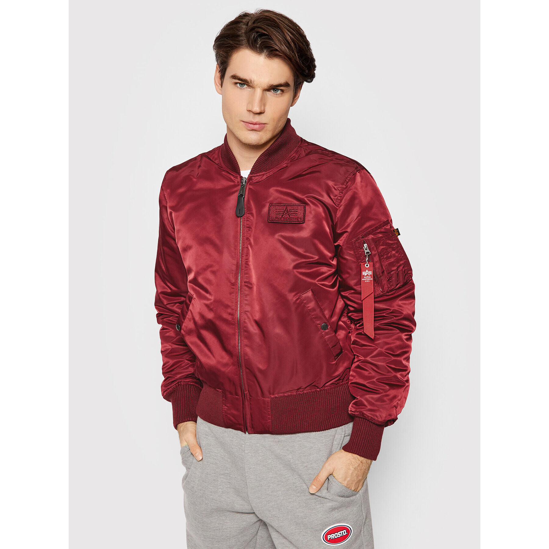 Alpha Industries Geacă bomber Ma-1 D-Tec 183110 Vișiniu Regular Fit - Pled.ro