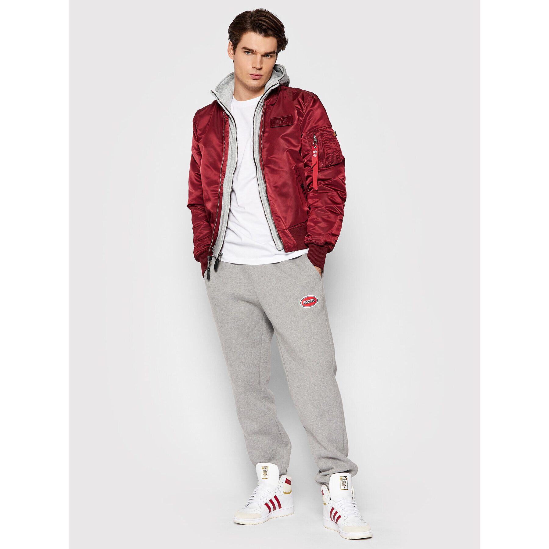 Alpha Industries Geacă bomber Ma-1 D-Tec 183110 Vișiniu Regular Fit - Pled.ro