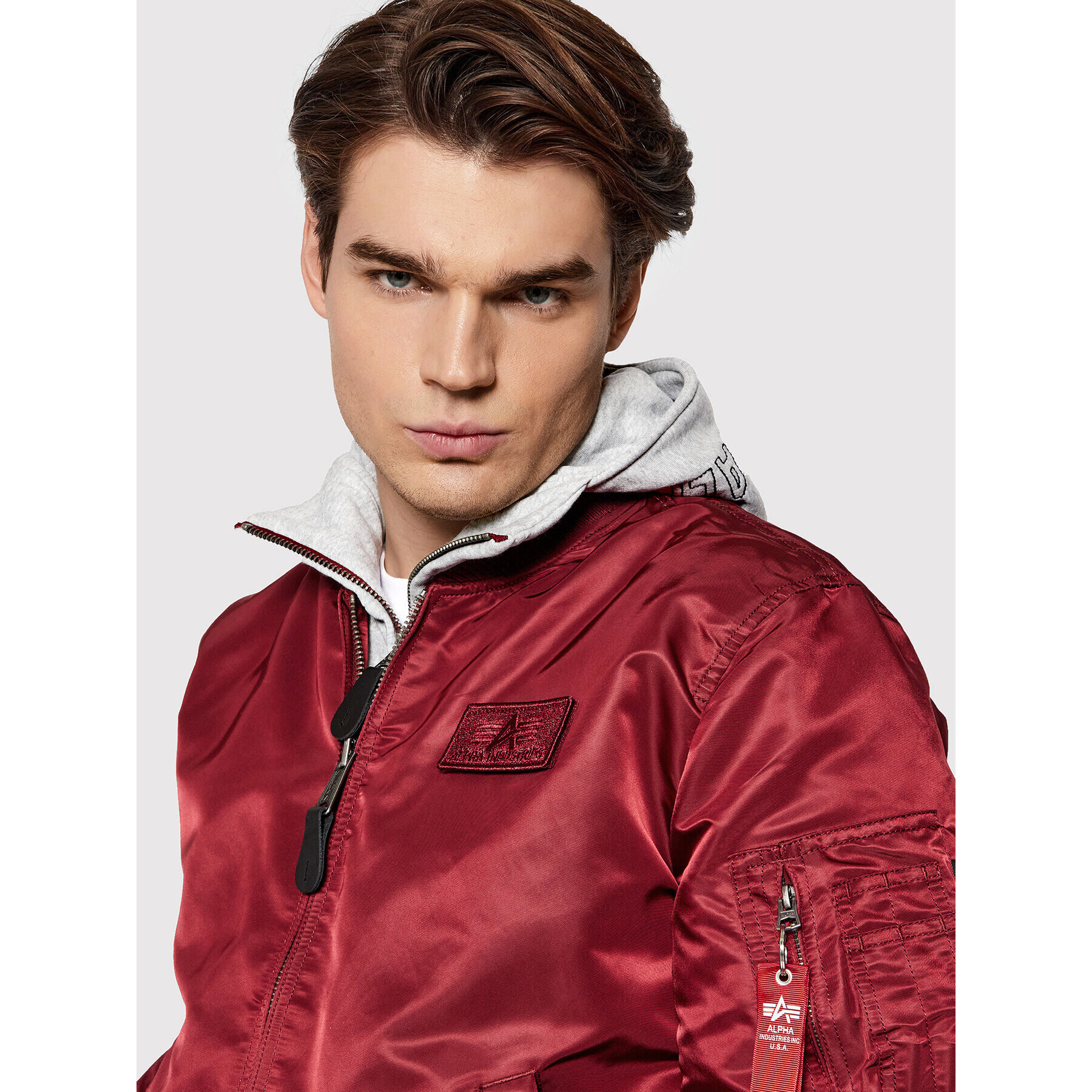 Alpha Industries Geacă bomber Ma-1 D-Tec 183110 Vișiniu Regular Fit - Pled.ro