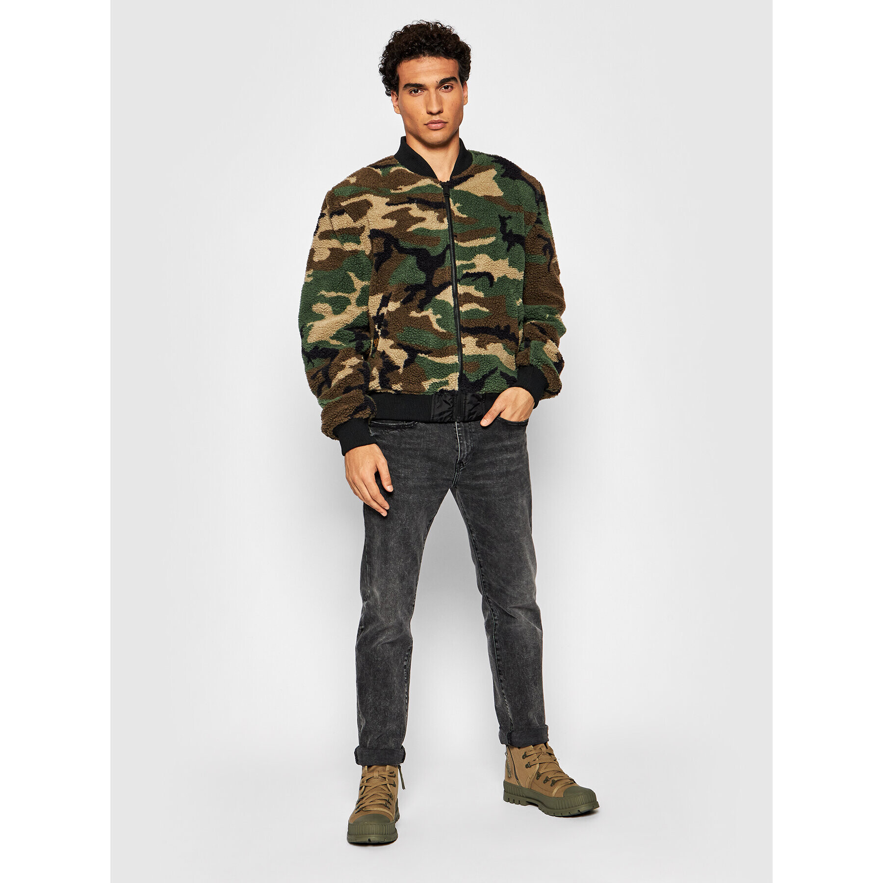 Alpha Industries Geacă bomber Ma-1 Flc Rev 198106 Negru Regular Fit - Pled.ro