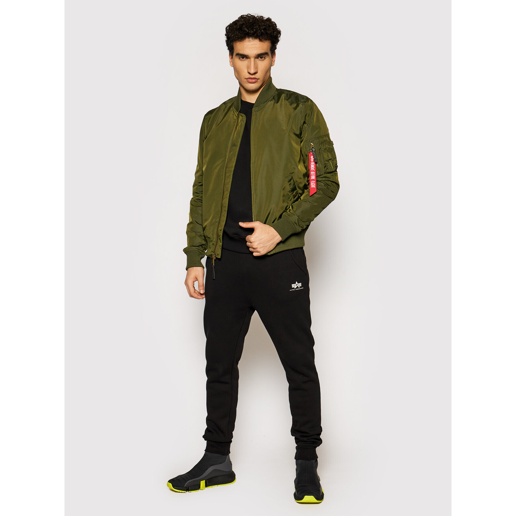 Alpha Industries Geacă bomber Ma-1 191103 Verde Regular Fit - Pled.ro