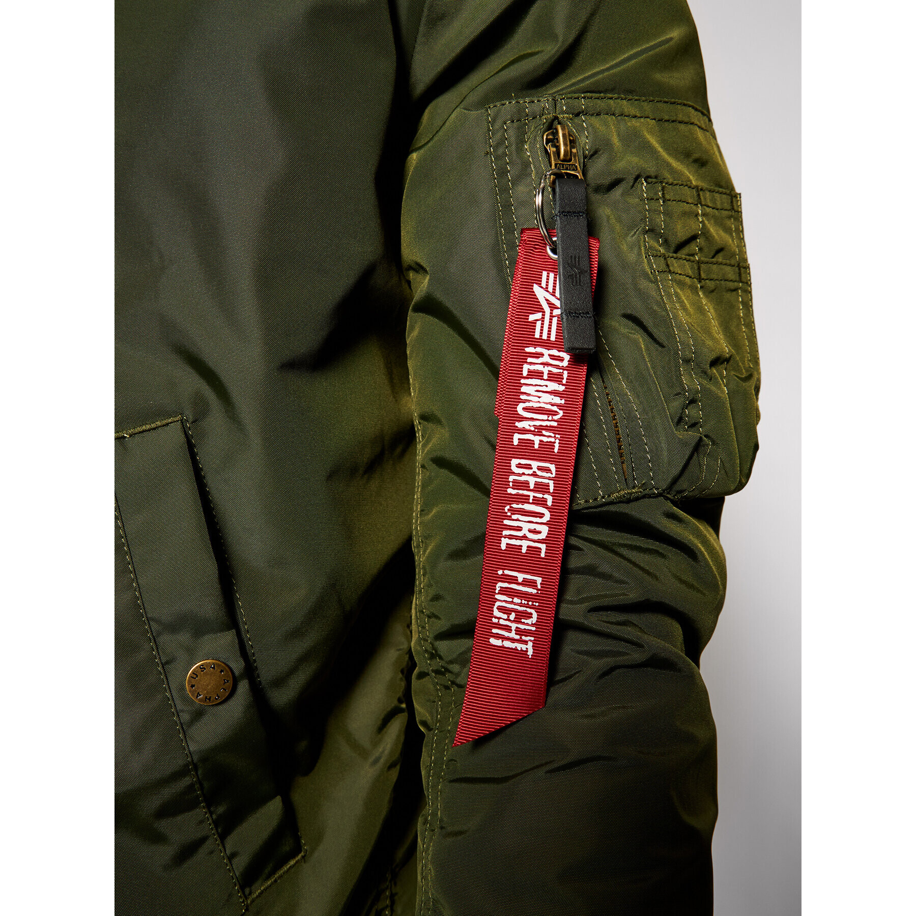 Alpha Industries Geacă bomber Ma-1 191103 Verde Regular Fit - Pled.ro