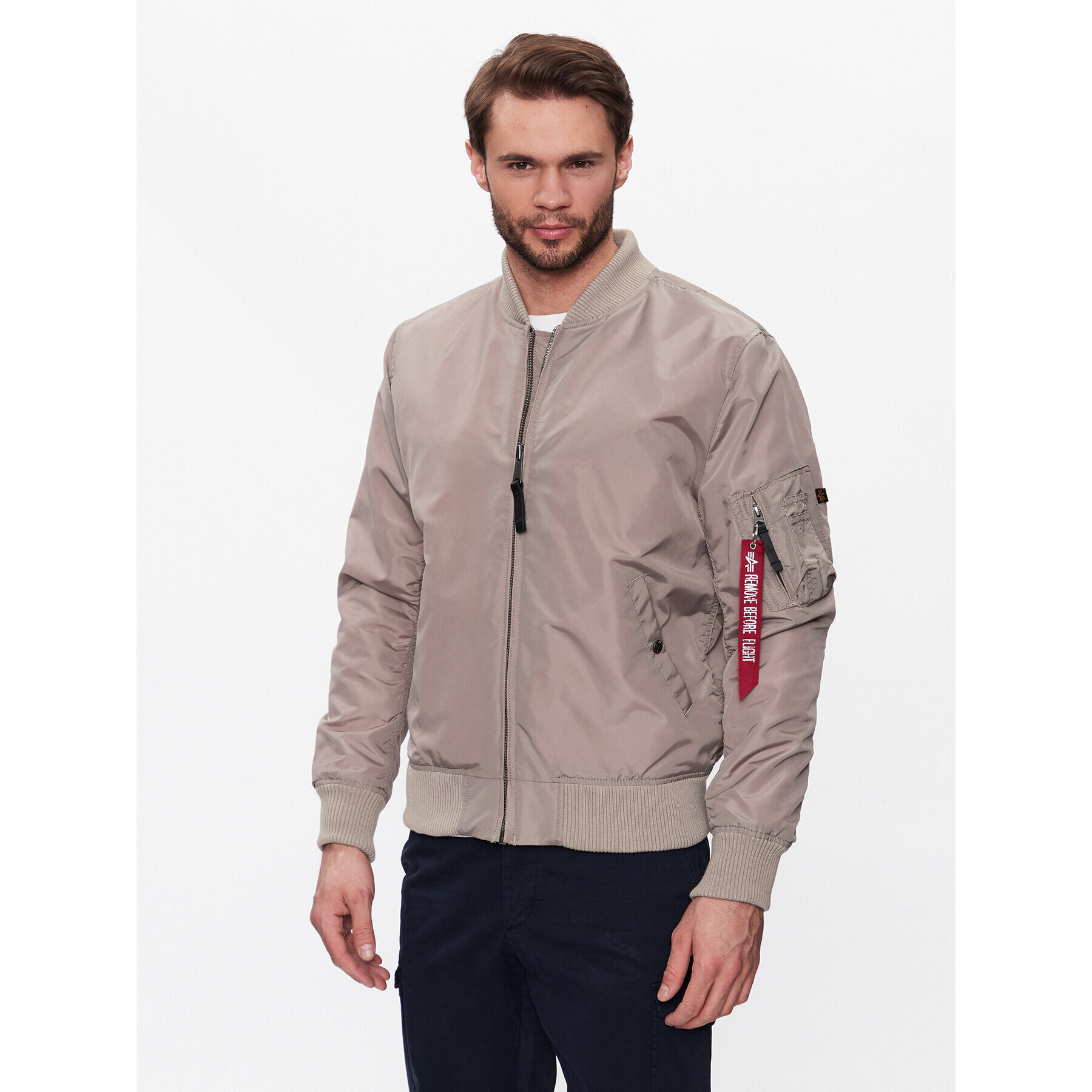 Alpha Industries Geacă bomber MA-1 191103 Bej Regular Fit - Pled.ro