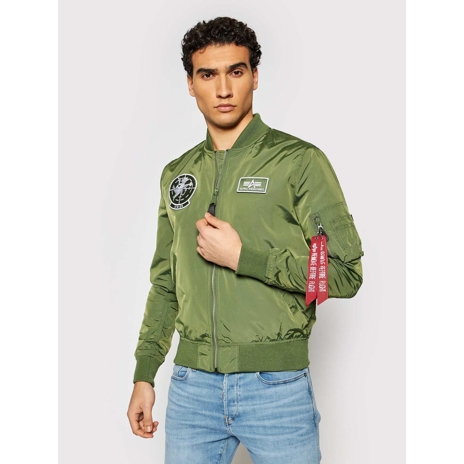 Alpha Industries Geacă bomber MA-1 TT Glow In The Dark 116102 Verde Regular Fit - Pled.ro