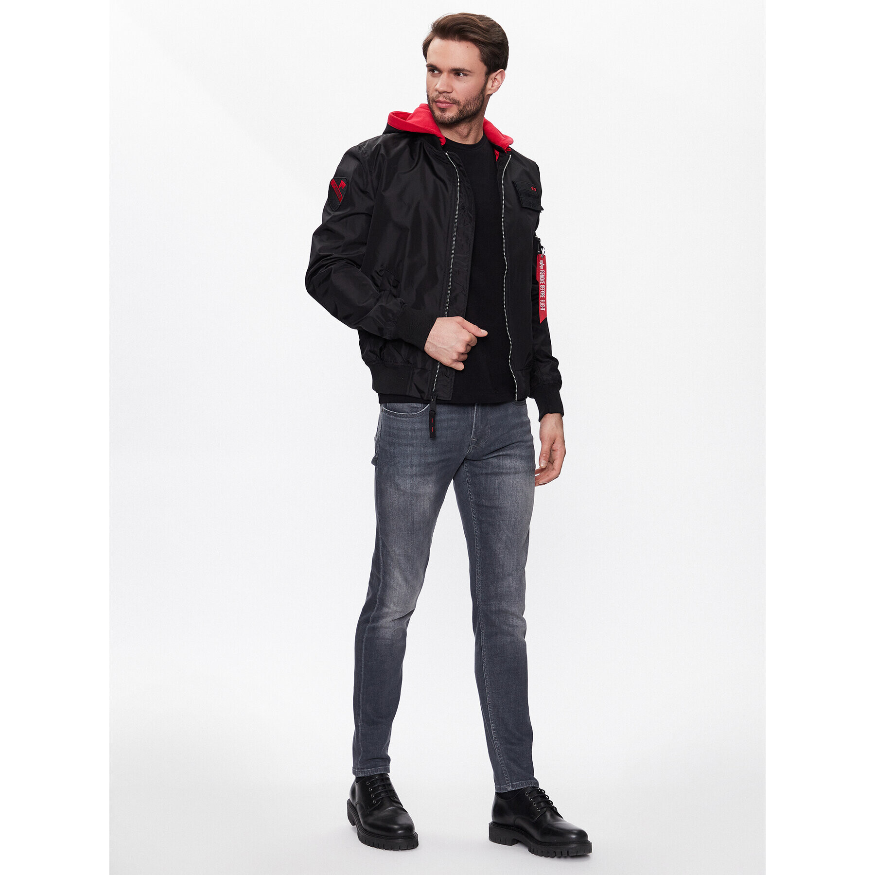 Alpha Industries Geacă bomber MA-1 126117 Negru Regular Fit - Pled.ro