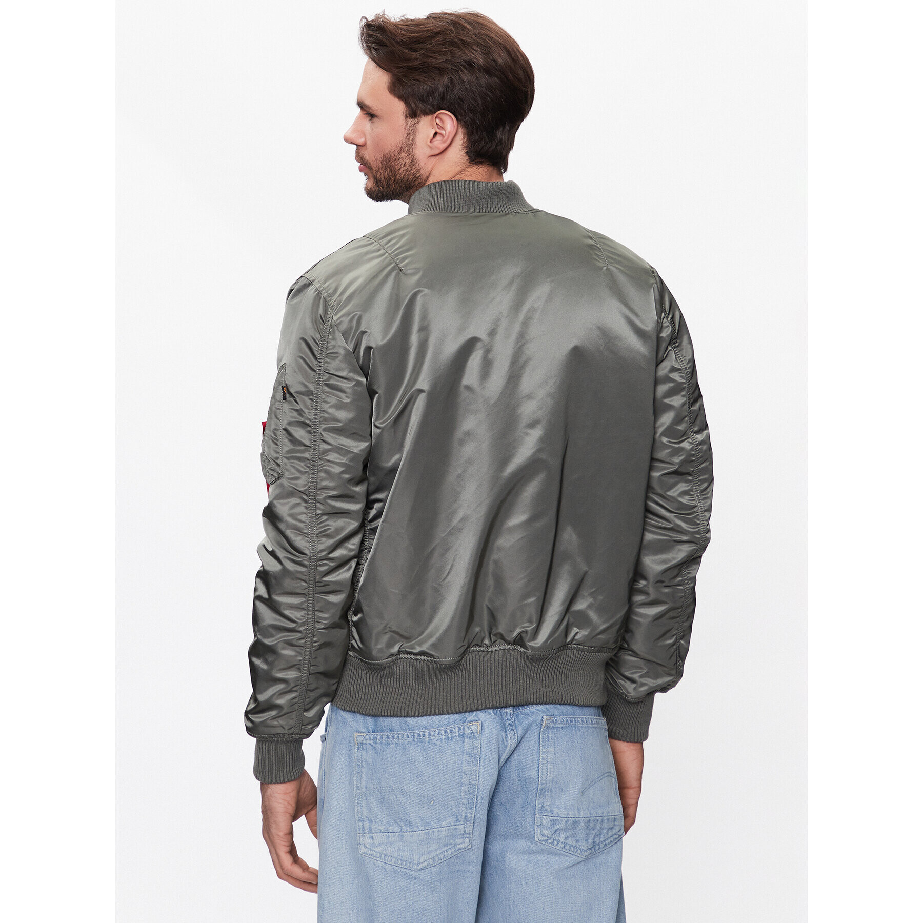 Alpha Industries Geacă bomber MA-1 191118 Gri Slim Fit - Pled.ro