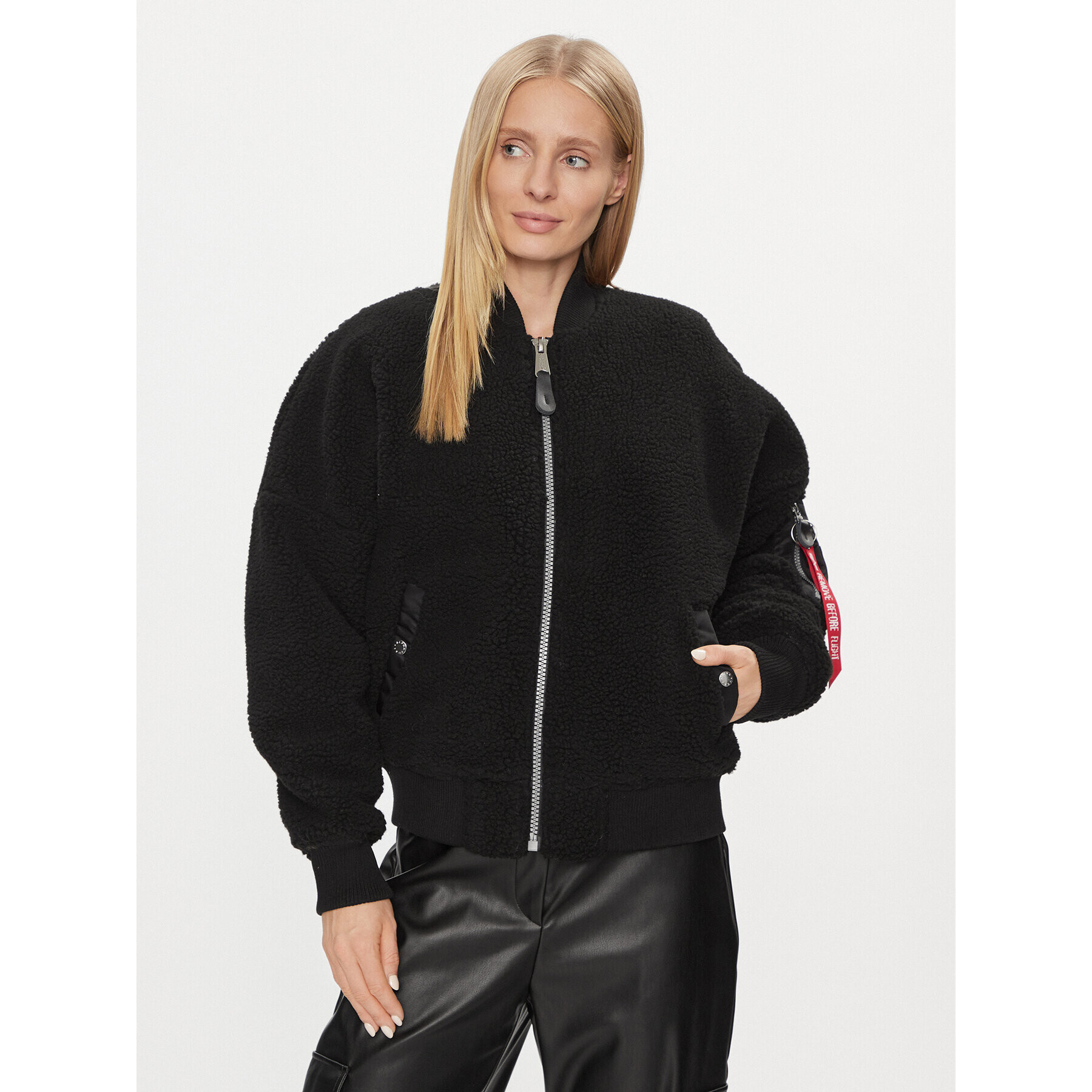 Alpha Industries Geacă bomber MA-1 VF Teddy 108003 Negru Regular Fit - Pled.ro