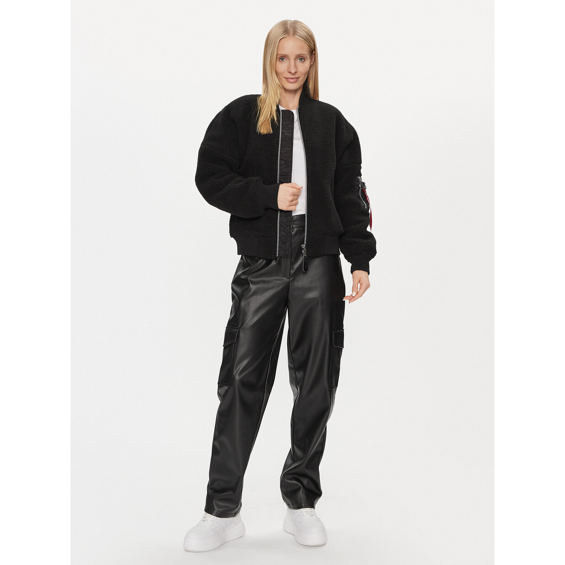 Alpha Industries Geacă bomber MA-1 VF Teddy 108003 Negru Regular Fit - Pled.ro