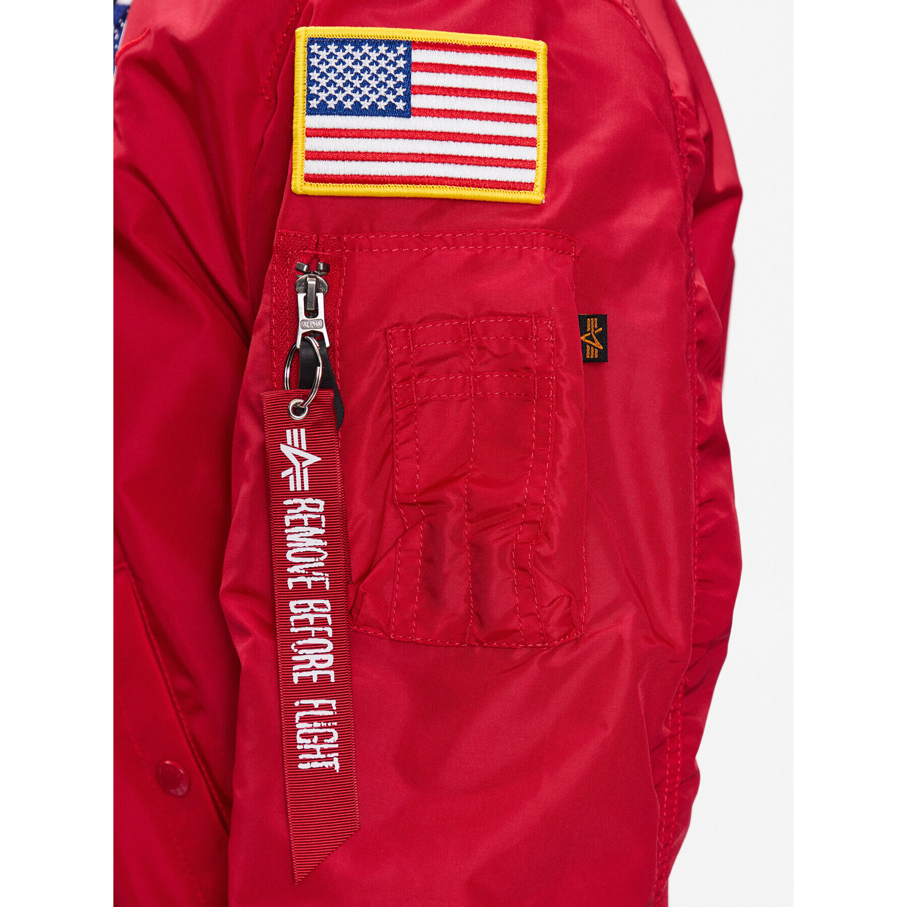 Alpha Industries Geacă bomber MA-1 Zip Hood Apollo 136106 Roșu Regular Fit - Pled.ro