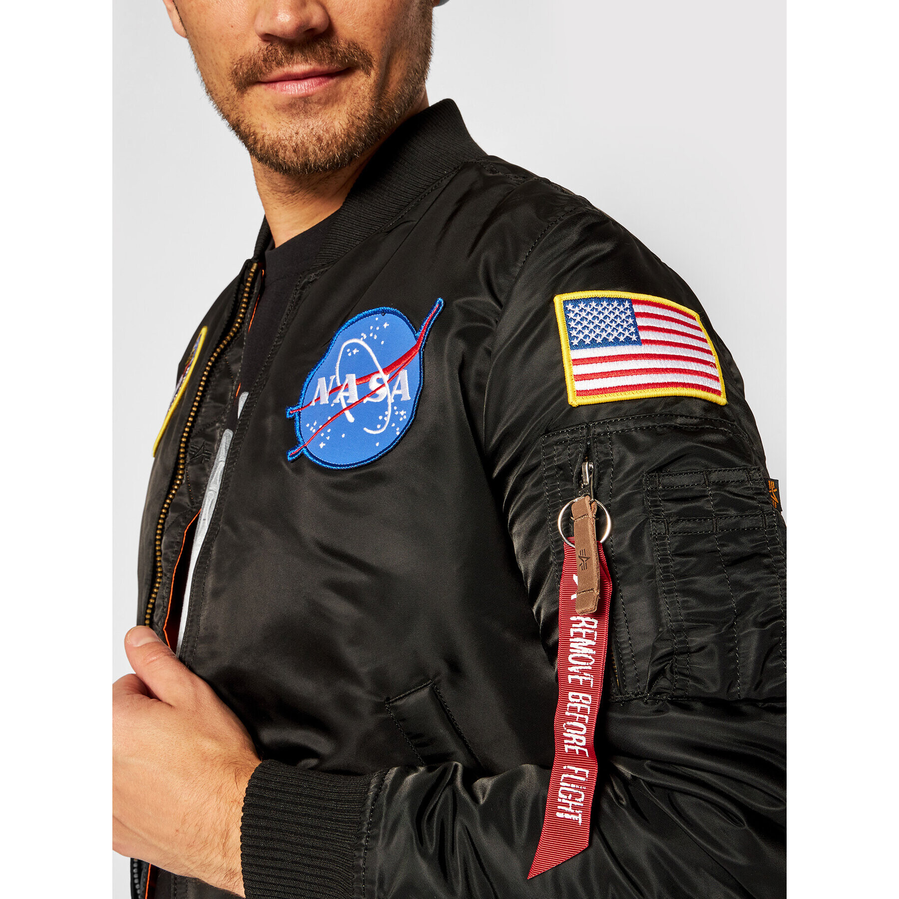 Alpha Industries Geacă bomber Nasa 166107 Negru Regular Fit - Pled.ro