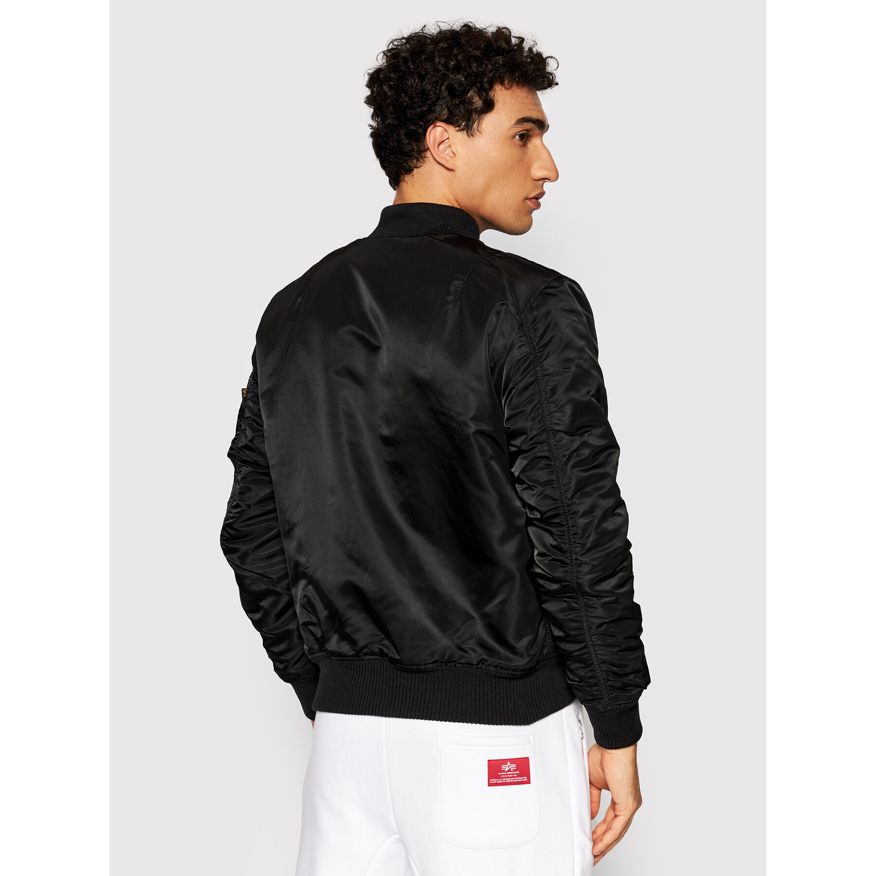 Alpha Industries Geacă bomber Nasa 166107LP Negru Slim Fit - Pled.ro